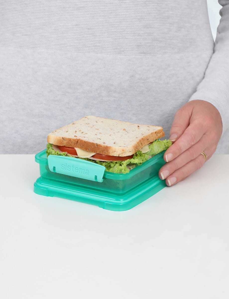 sistema Aufbewahrungsbox Sistema 450ml Sandwich Box - Teal