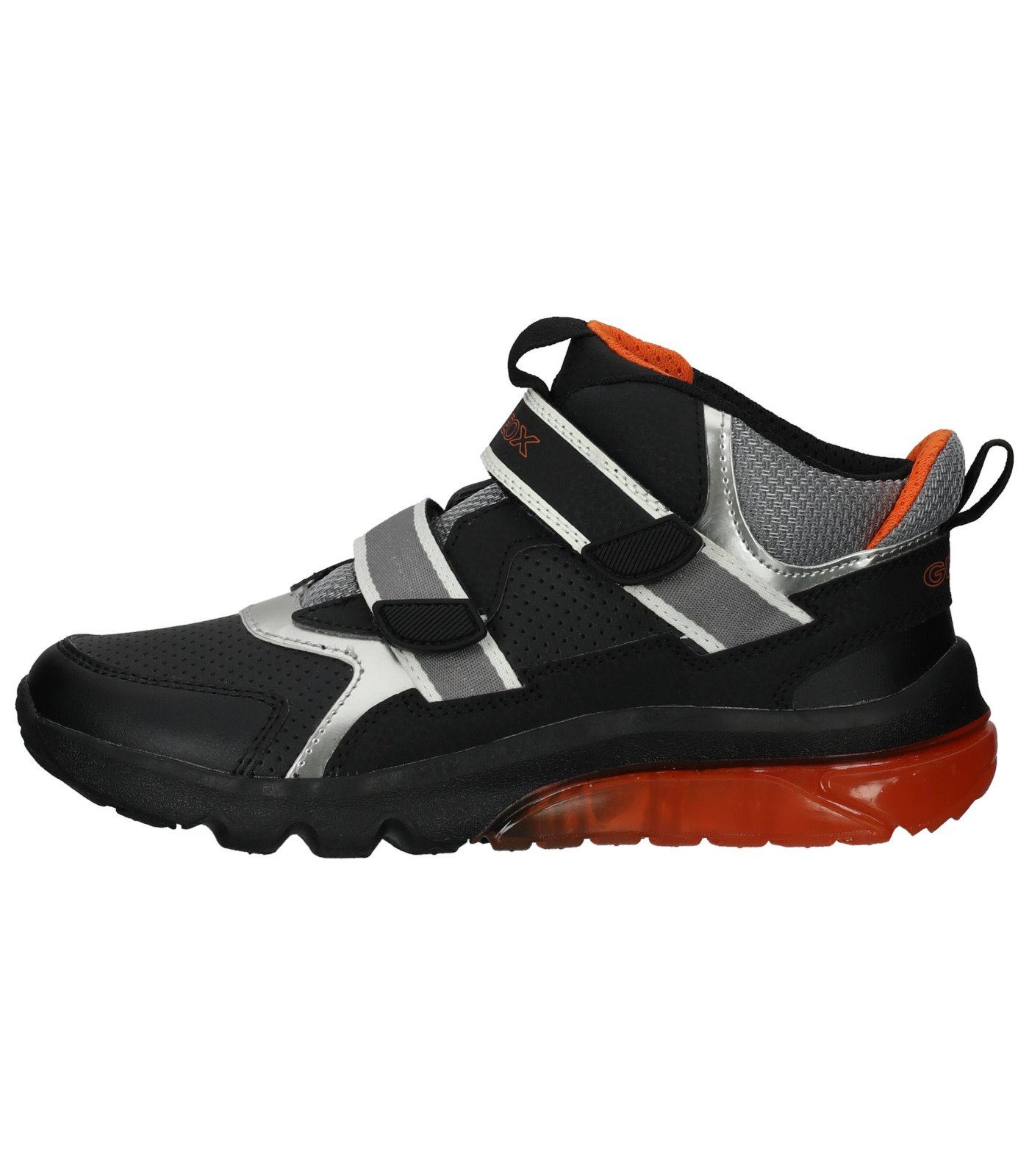 Schwarz Orange Lederimitat/Textil Geox Sneaker Sneaker