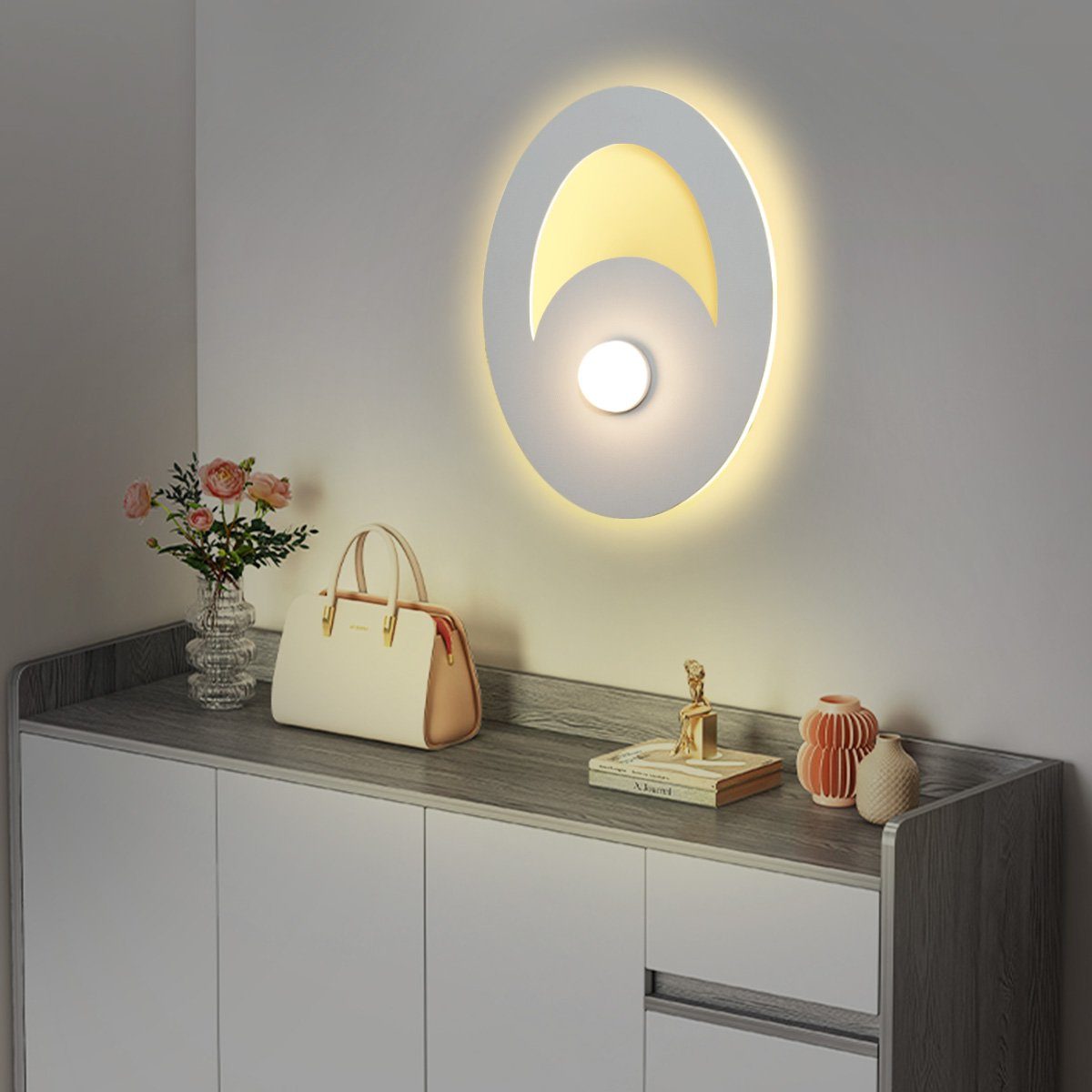 MULISOFT LED Wandleuchte 13W, LED Wandbeleuchtung Innen Modern Wandlampe für Wohnzimmer Treppenhaus