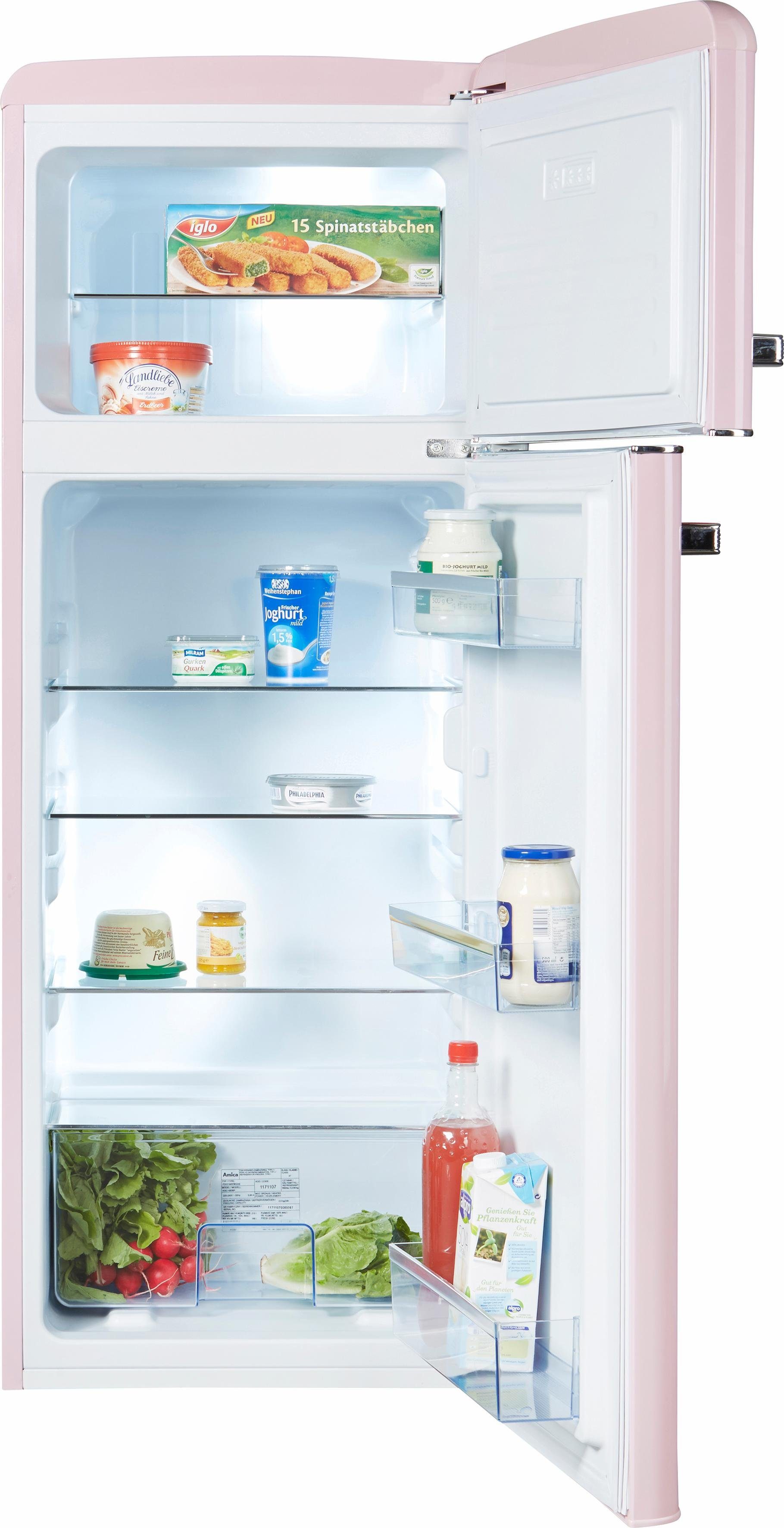 Amica Kühl-/Gefrierkombination KGC 15636 P, 144 cm hoch, 55 cm breit