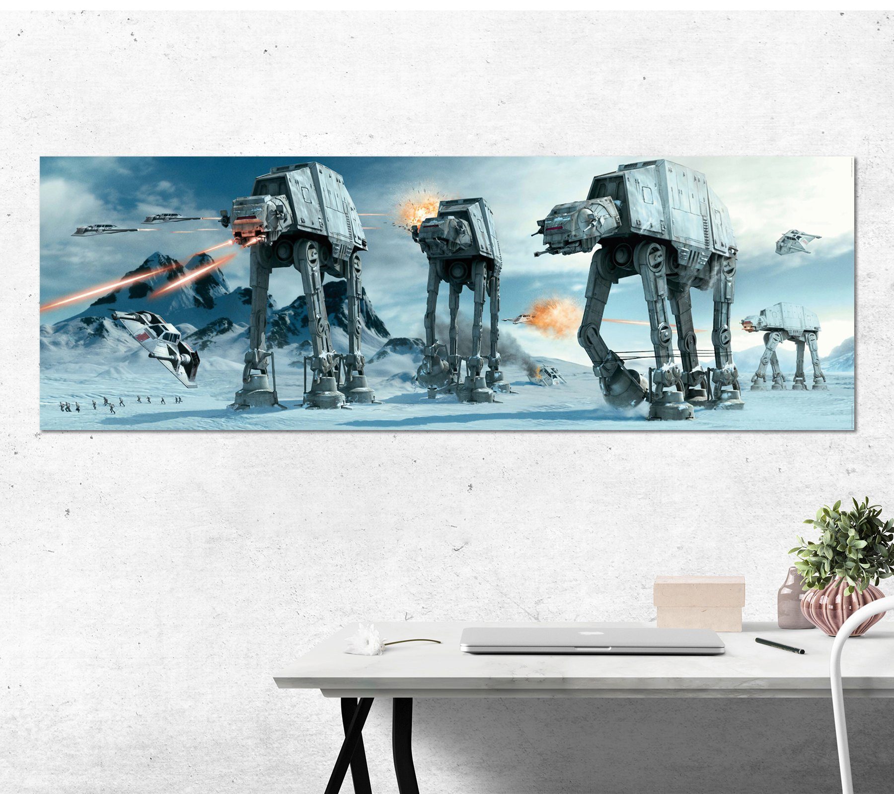 Star Wars Poster Star Wars Poster ATAT Fight Langbahnposter 158 x 53 cm