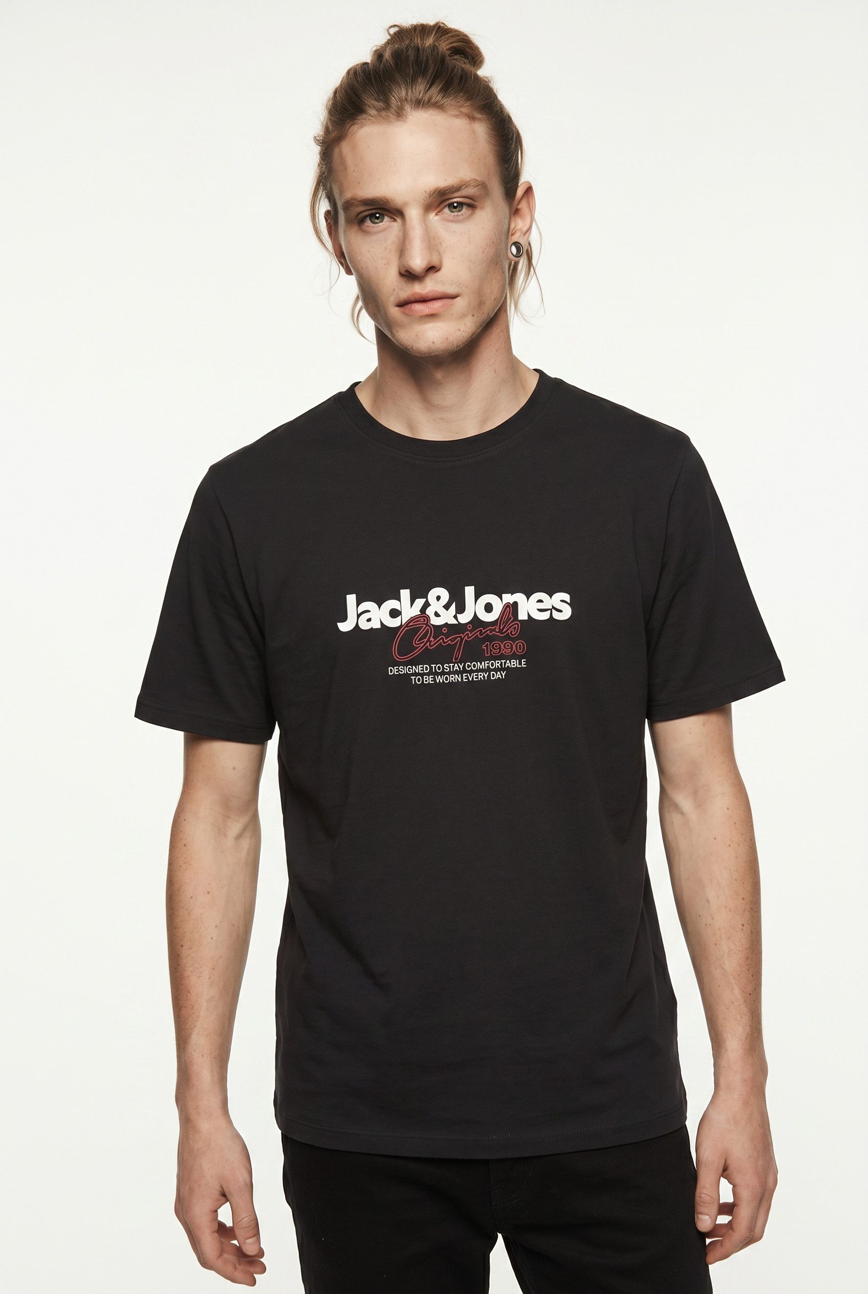 Jack & Jones T-Shirt JORCASSIS TEE SS CREW NECK FST mit Logo Schriftzug