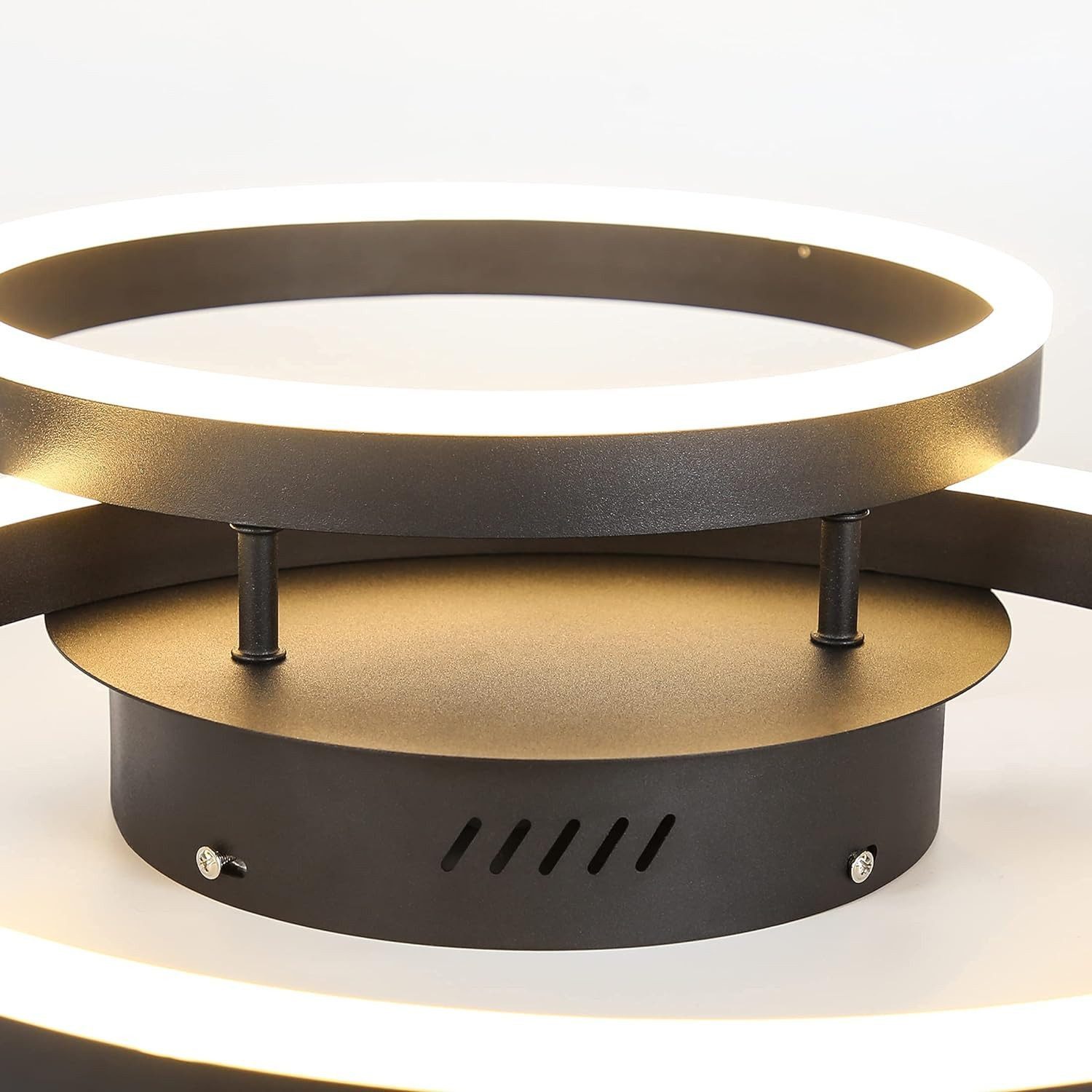 Nettlife LED Deckenleuchte Gold / Silber / Schwarz Wohnzimmerlampe Modernes Dimmbar 59 cm, LED fest integriert, Geeignet für Wohnzimmer, Schlafzimmer, Küche, Es – Bild 5 von 5