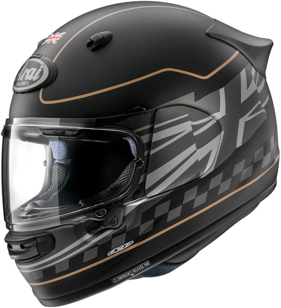 Arai Motorradhelm Quantic Dark Citizen Helm, Vorbereitet Für Kommunikationssystem