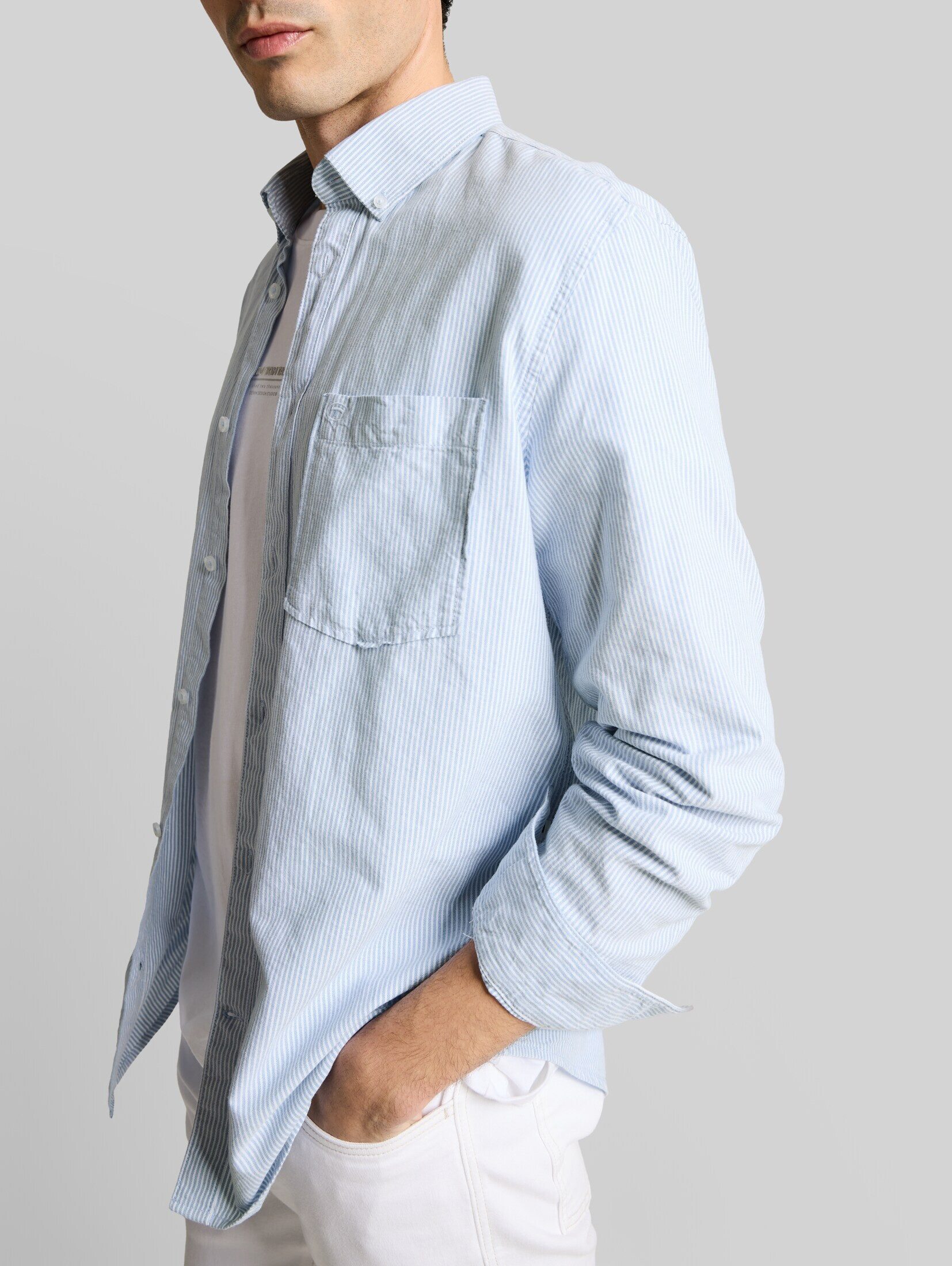 TOM TAILOR Langarmhemd Blusen & Shirts Regular Fit Hemd mit Brusttasche