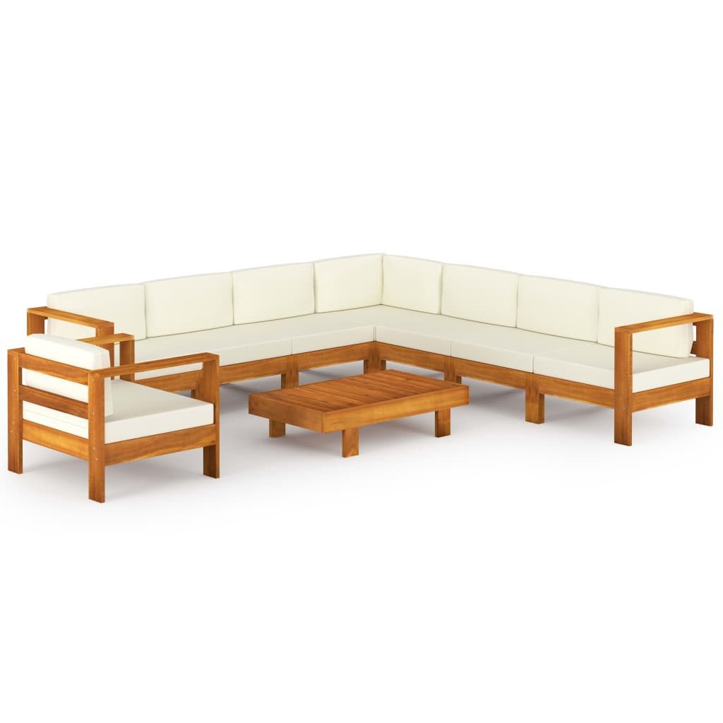 vidaXL Gartenlounge-Set 9-teiliges Garten-Lounge-Set mit Kissen günstig online kaufen