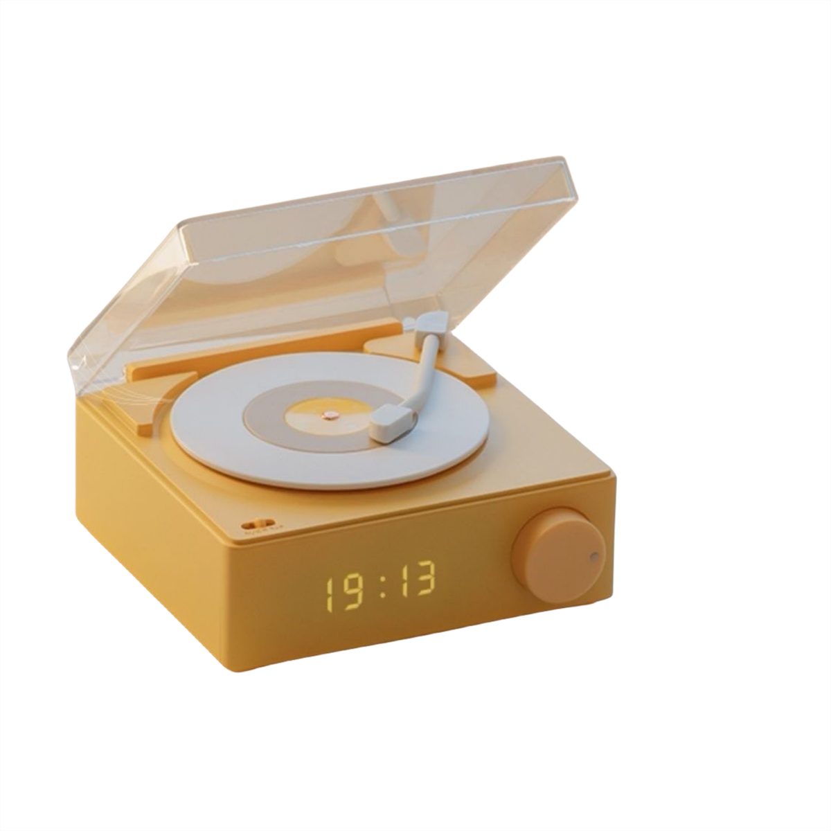 carefully selected Retro-Schallplatten-Bluetooth-Lautsprecher mit Weckerfunktion Bluetooth-Lautsprecher Gelb