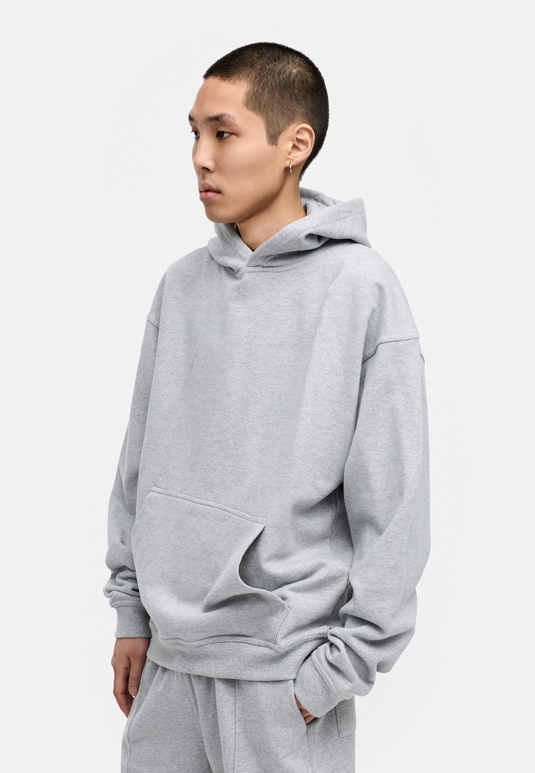 BEHYPE STUDIOS Hoodie IM OVERSIZE FIT Herren Cord-less Kapuzenpullover lockeres Kapuzen-Sweatshirt Sweater – Bild 4 von 5