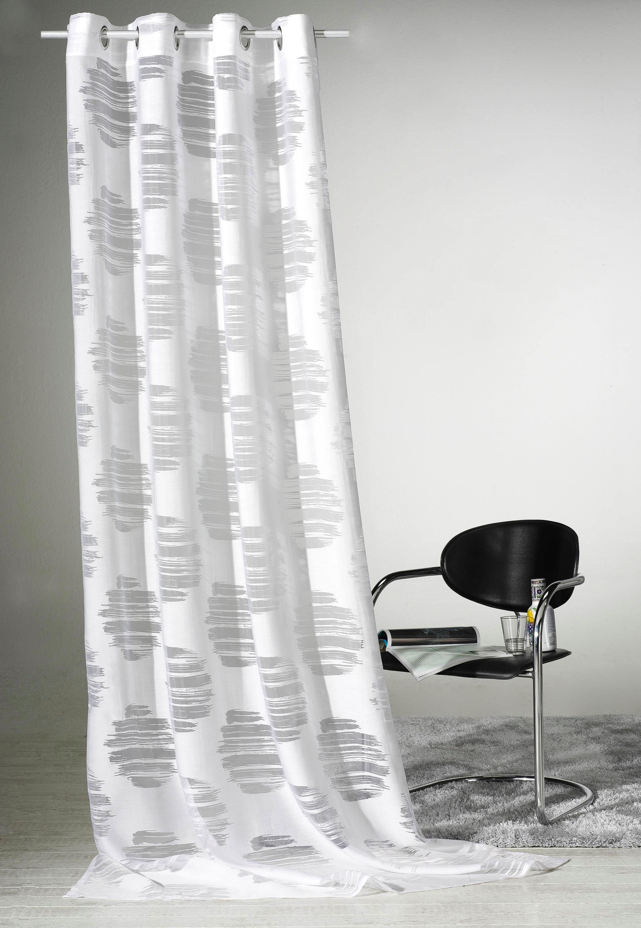 Weckbrodt Vorhang Valea (1 St), Ösen, halbtransparent, Ausbrenner, Ausbrenner, transparent, Gardine, Store