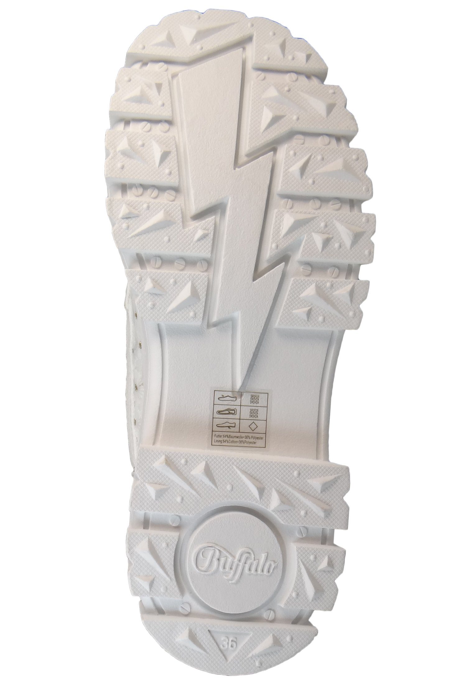 Buffalo 1622450 Aspha RLD Bloom White LT Gold Sneaker