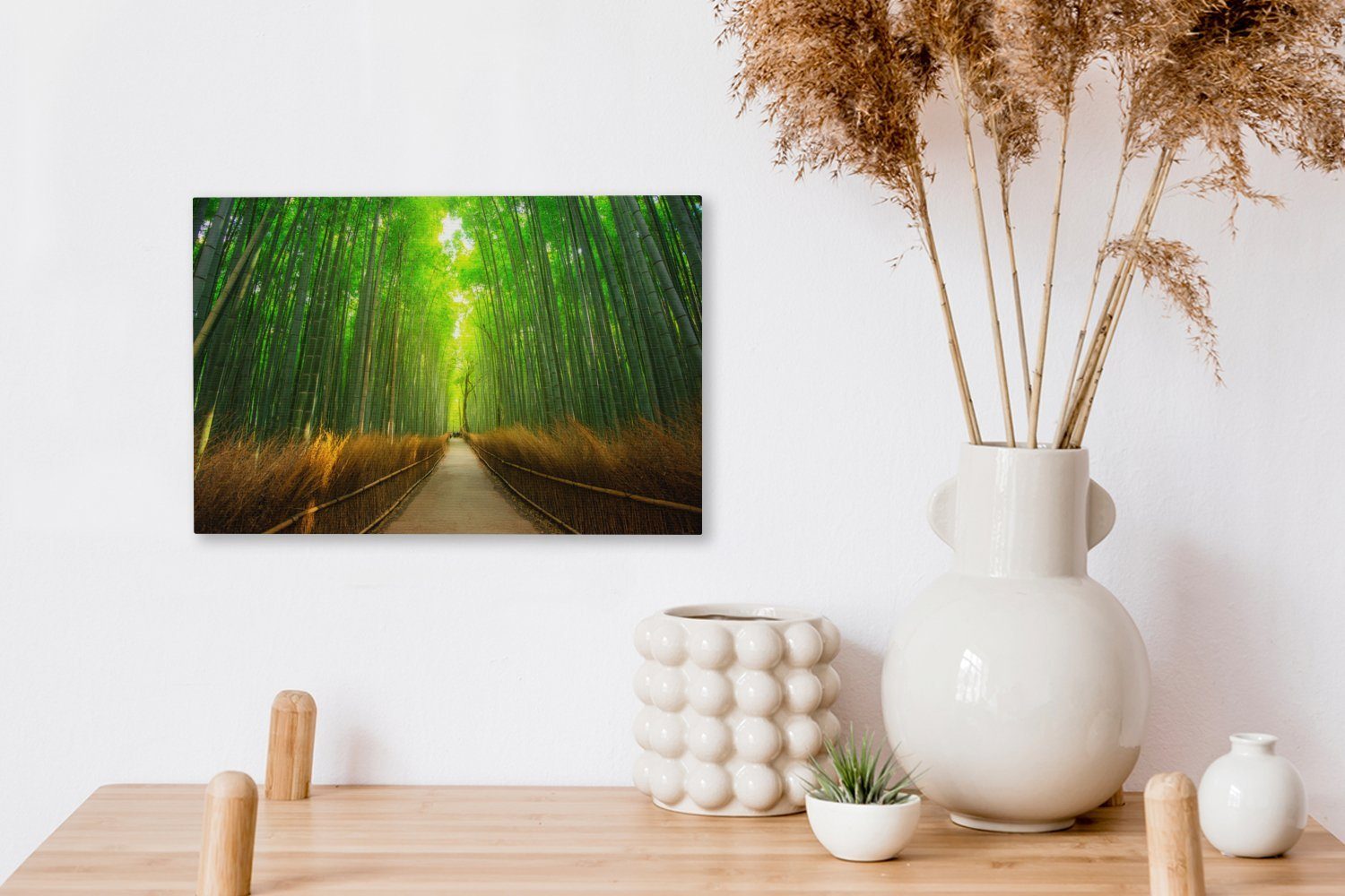 cm Weg durch Wald, Aufhängefertig, Wandbild (1 St), Wanddeko, OneMillionCanvasses® Leinwandbild den Leinwandbilder, 30x20