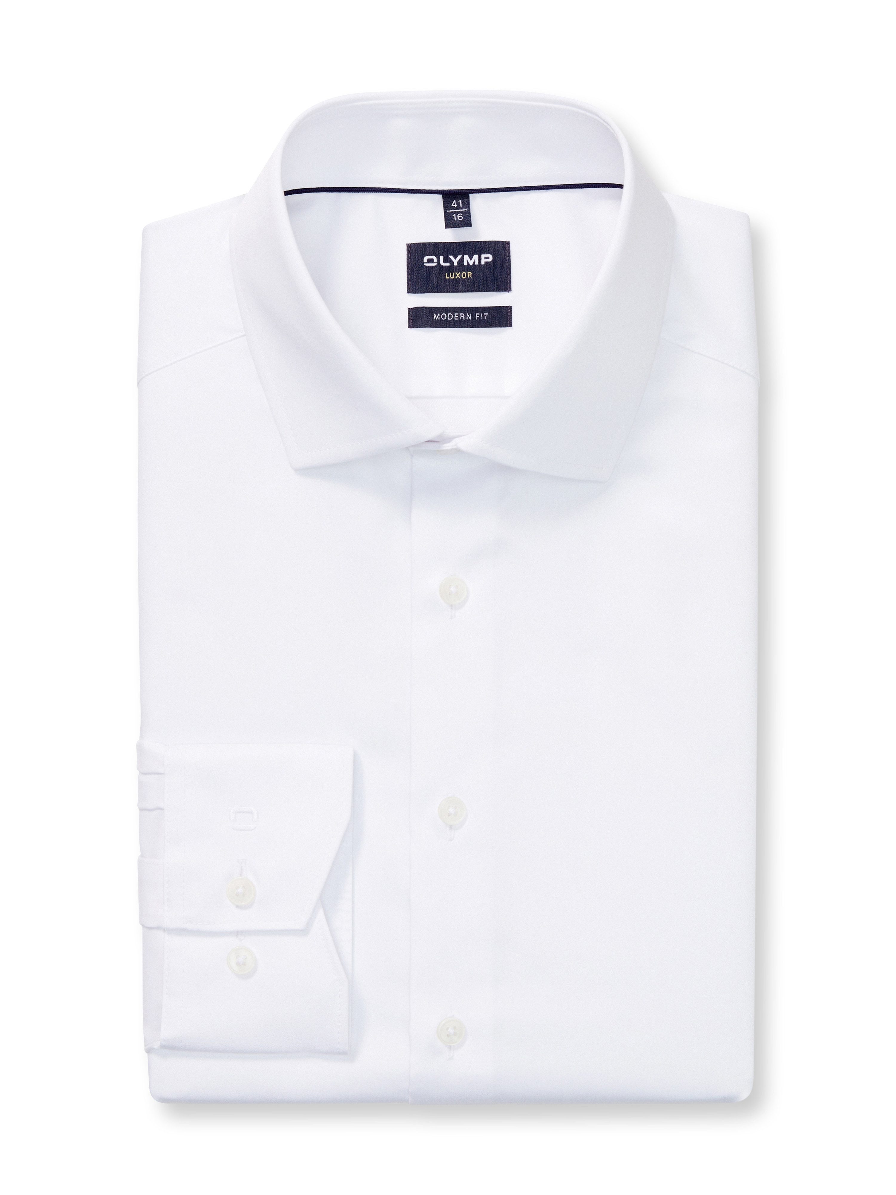 OLYMP Langarmhemd Luxor modern fit unifarben, günstig online kaufen