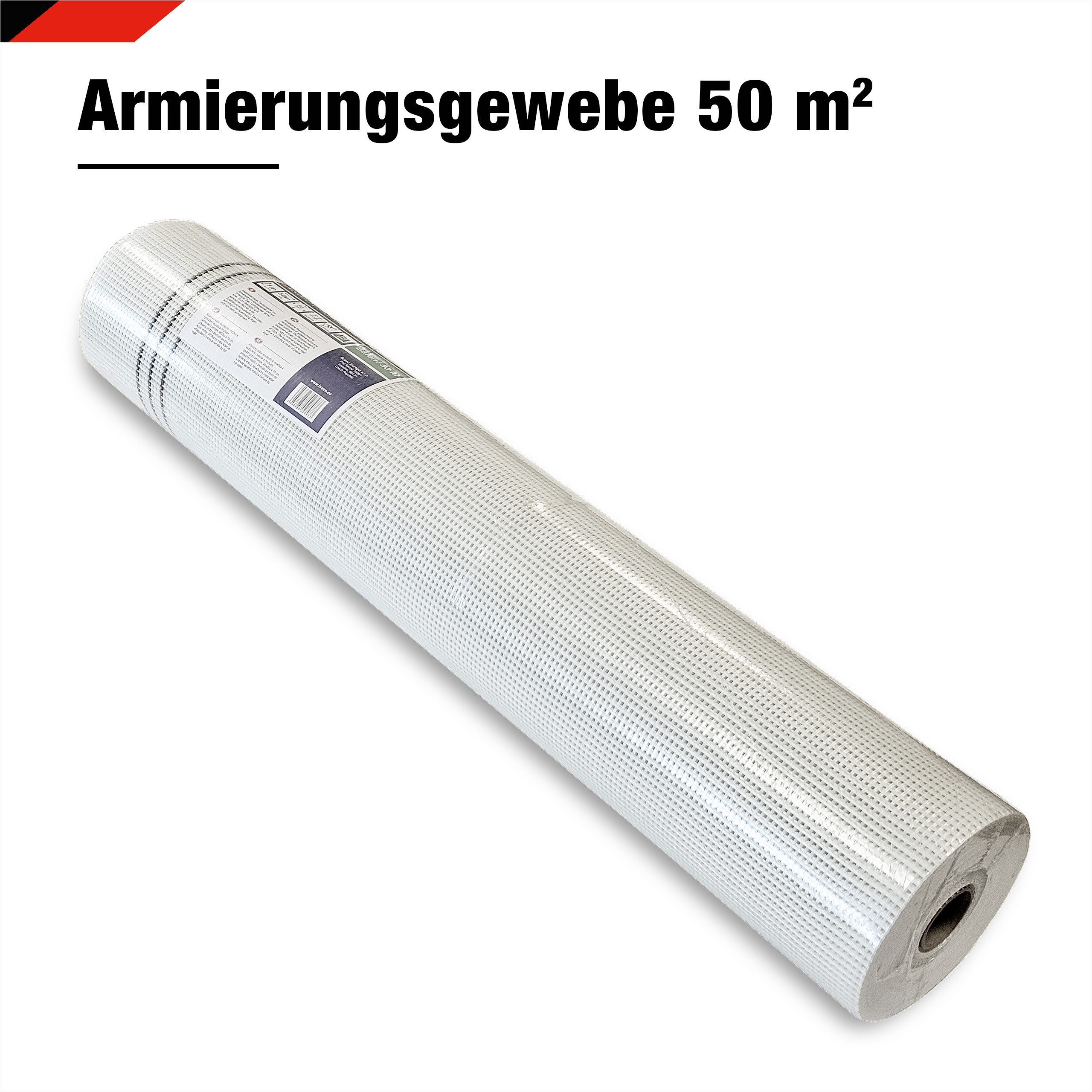 BRAVO Glaswolle Armierungsgewebe 145 g/m² 50 m² (1x50 m) Glasfaser 5x5 mm Innen, Außen, Glasfasergewebe 5x5 mm