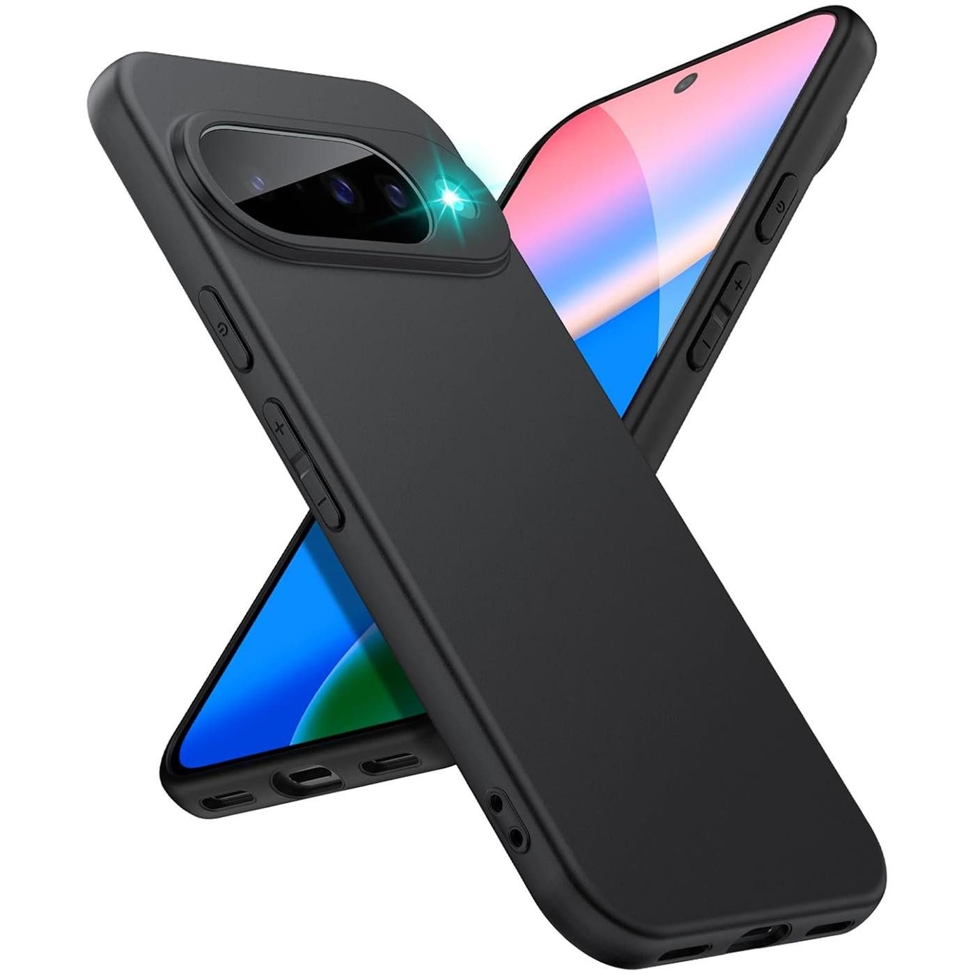 CoolGadget Handyhülle Black Series Handy Hülle für Google Pixel 10 6,3 Zoll, Edle Silikon Schlicht Robust Schutzhülle für Google Pixel 10 Hülle
