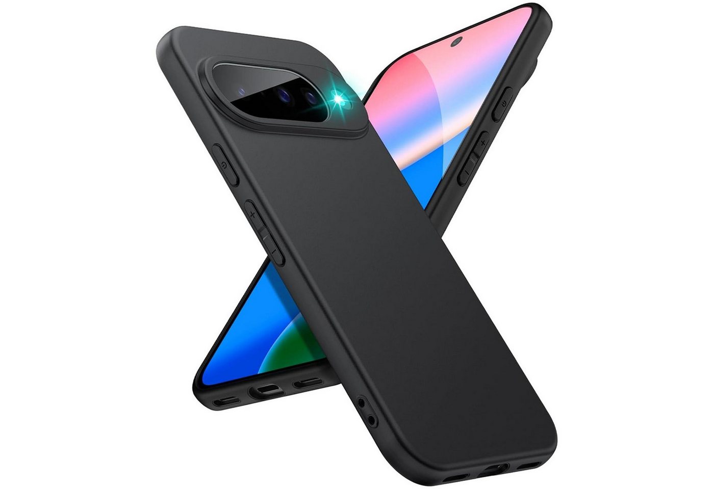 CoolGadget Handyhülle Black Series Handy Hülle für Google Pixel 10 6,3 Zoll, Edle Silikon Schlicht Robust Schutzhülle für Google Pixel 10 Hülle
