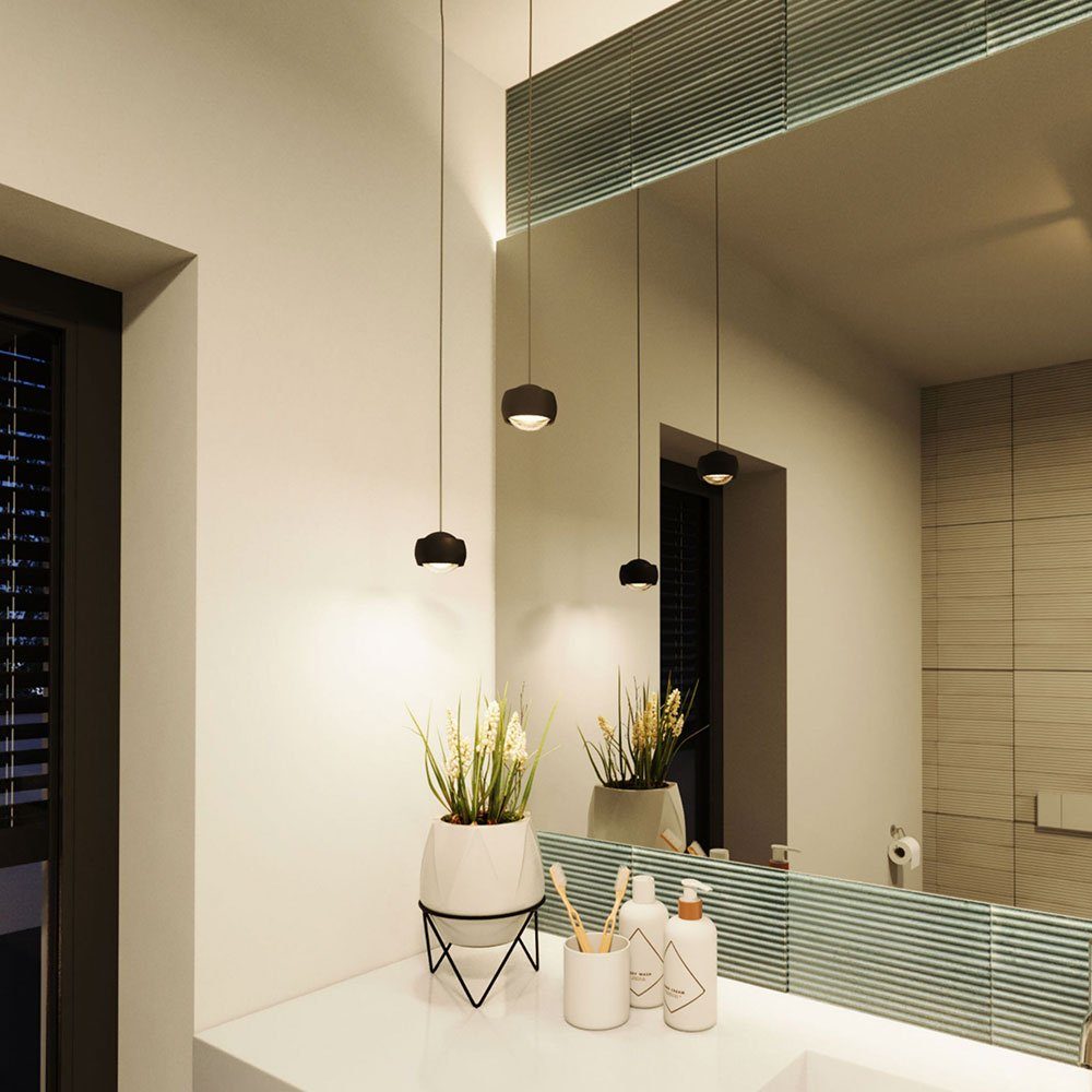 s.luce Pendelleuchte LED Hängeleuchte Beam Ø 8cm Schwarz, Warmweiß günstig online kaufen