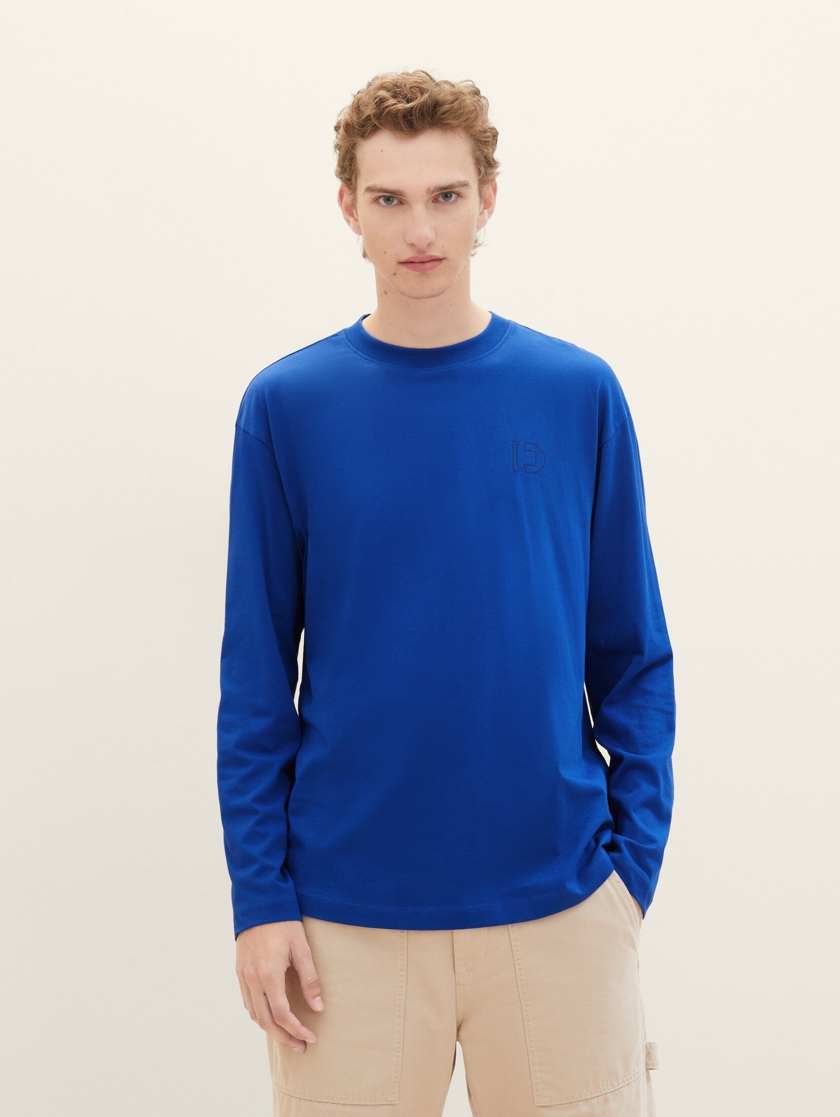 TOM TAILOR Denim T-Shirt Relaxed Langarmshirt shiny royal blue
