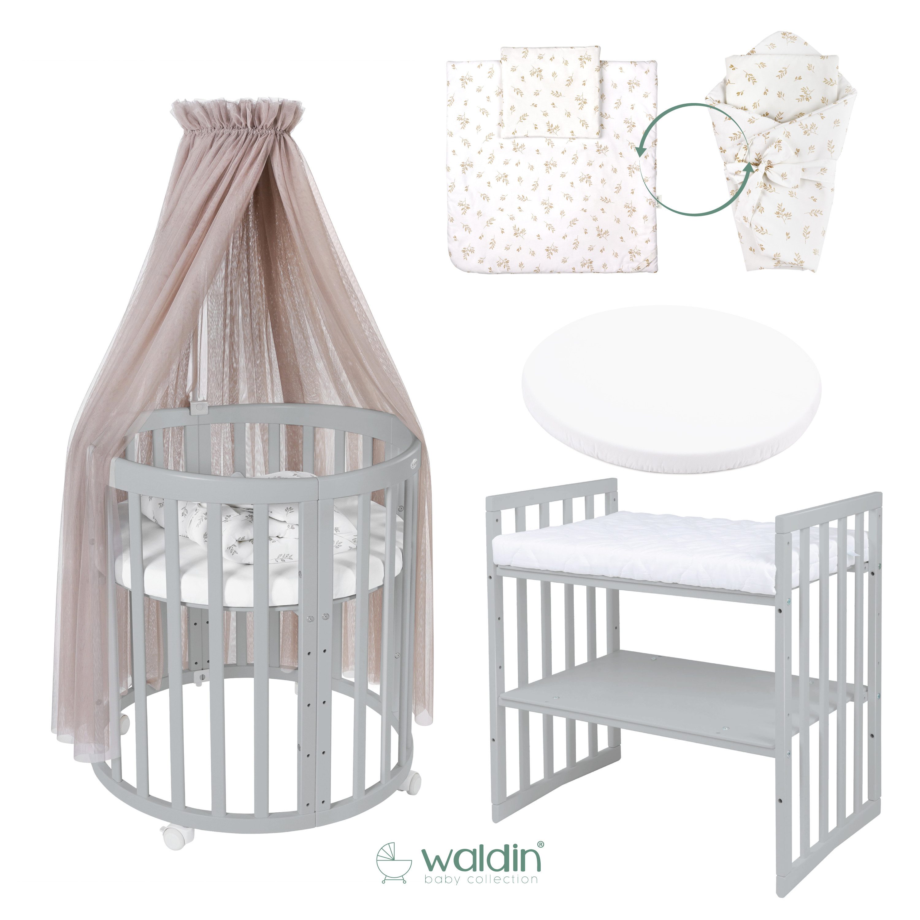 Waldin Babybett Mobiles Babybett OWAL aus günstig online kaufen