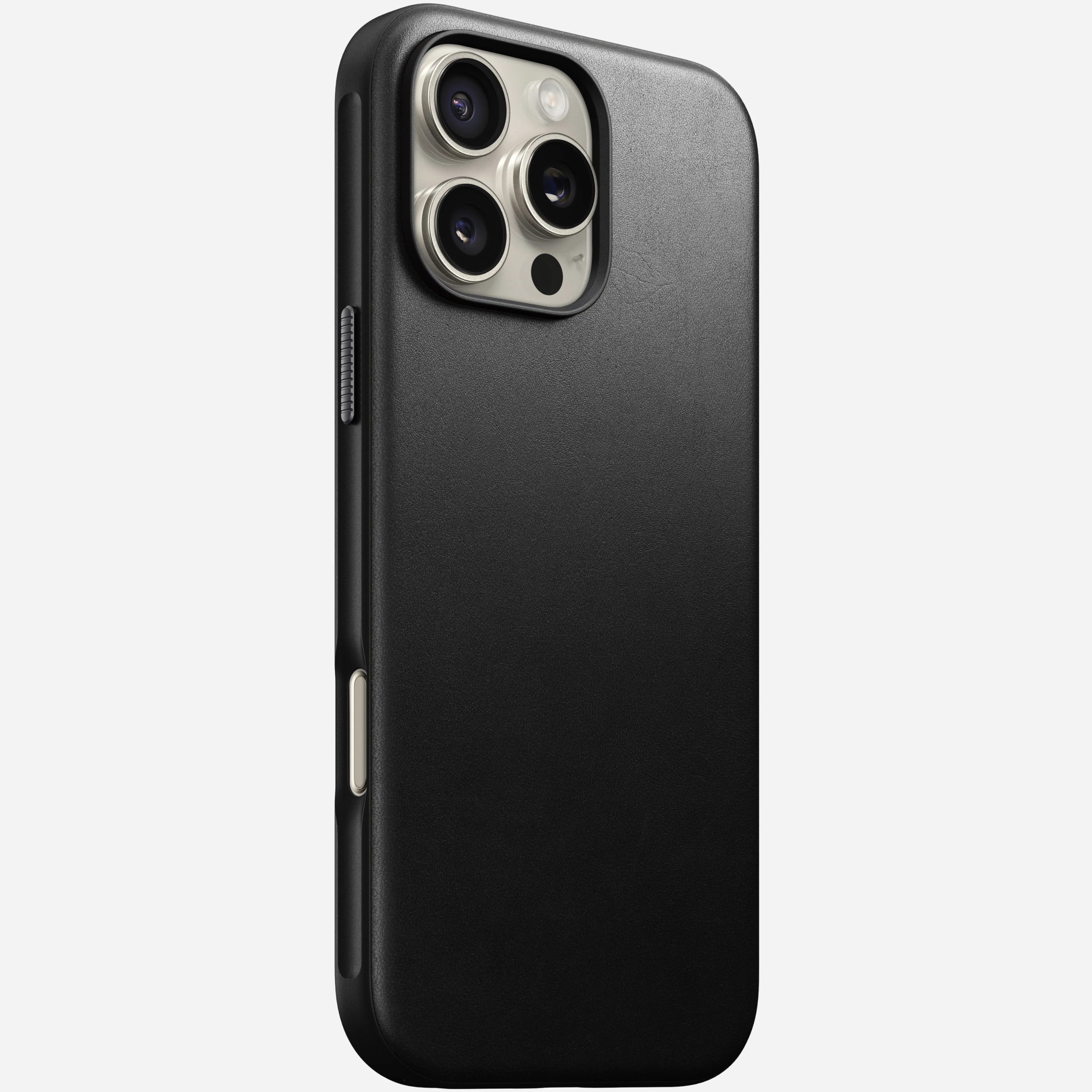 Nomad Smartphone-Hülle Nomad Modern Leather Case iPhone 16 Pro Max Black