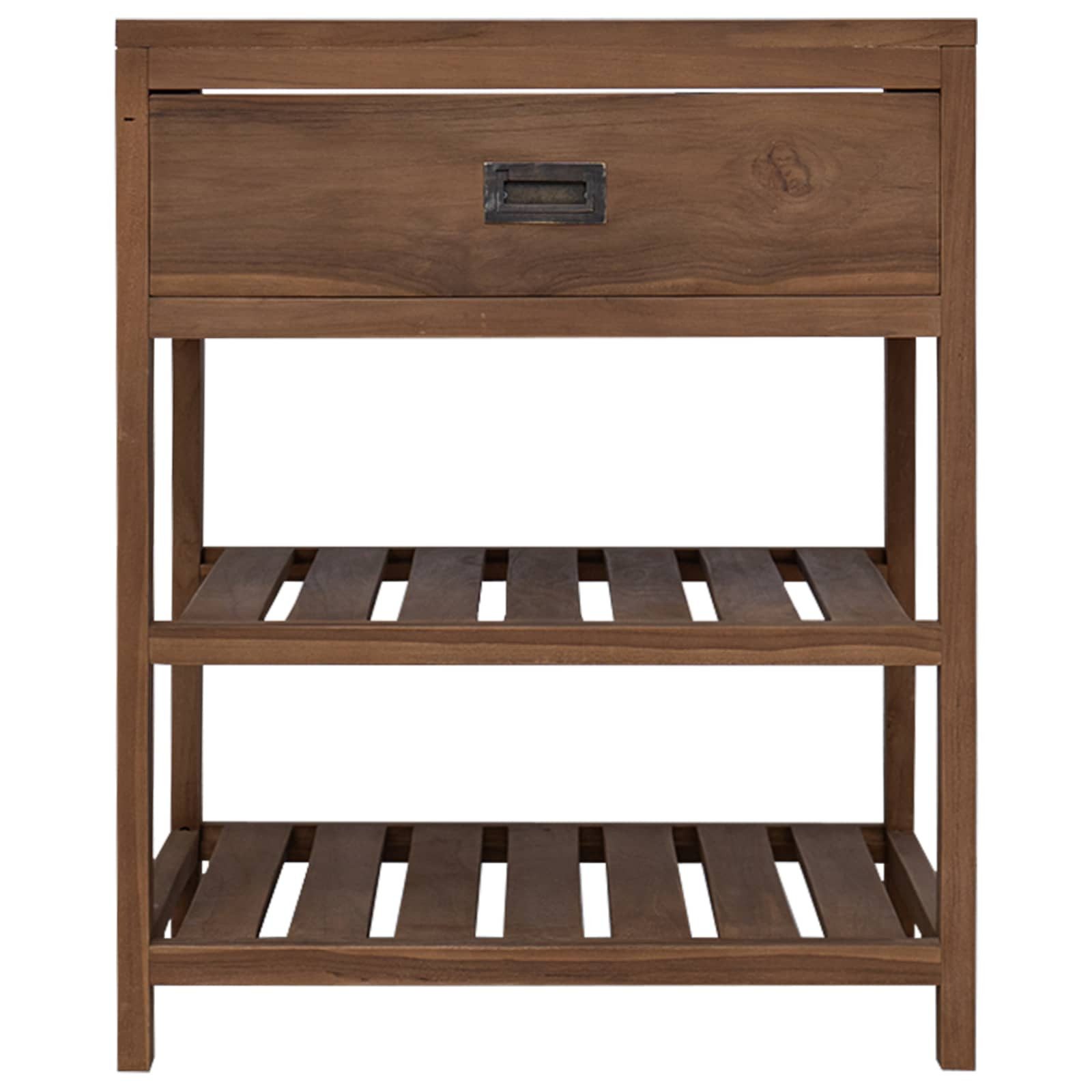 vidaXL Badezimmerspiegelschrank Badezimmerschrank Natur 60 x 45 x 75 cm Massivholz (1-St)