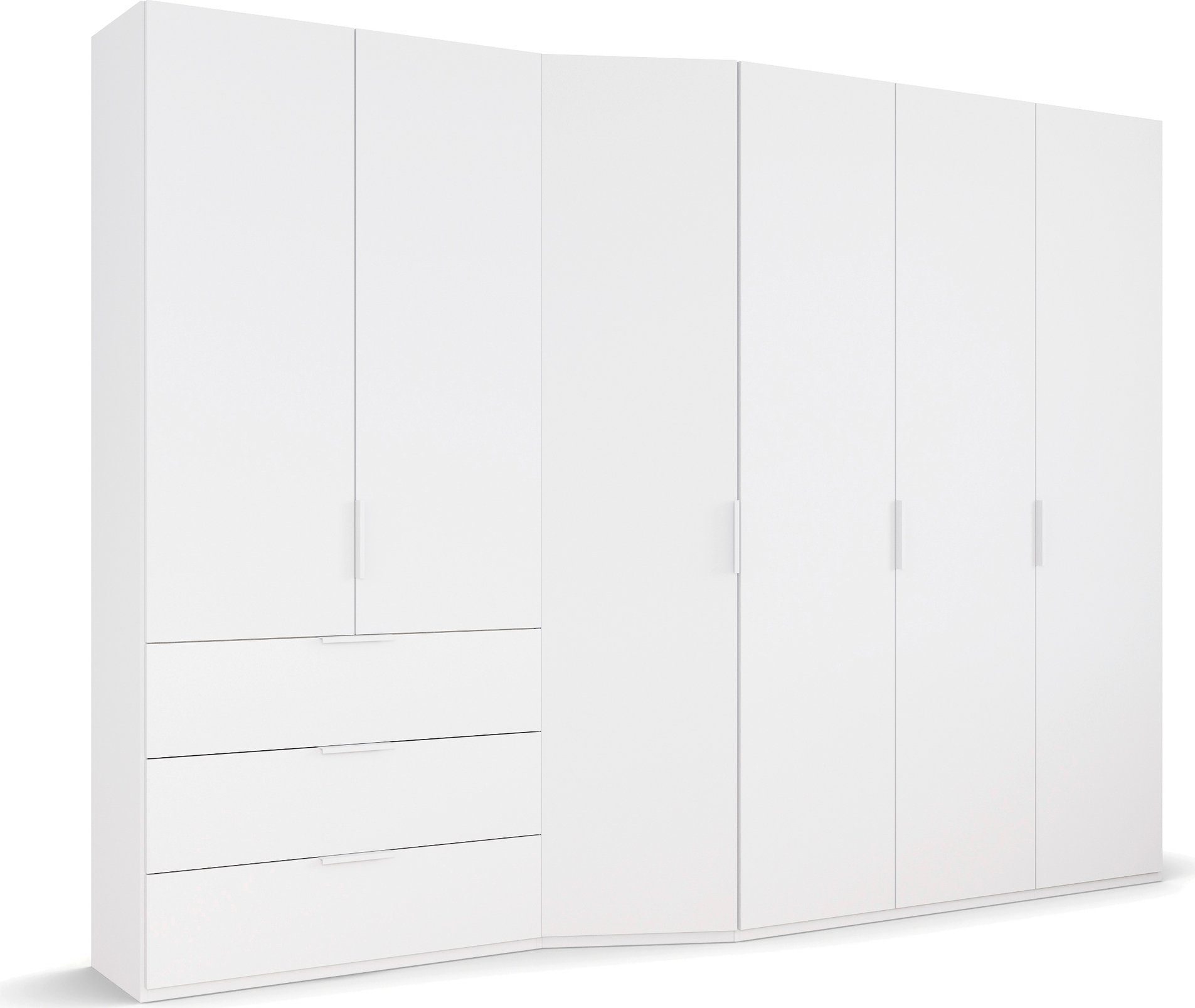rauch Drehtürenschrank Kleiderschrank Schrank Garderobe Wäscheschrank WAVE (Breiten 247/297 cm, Höhe 222 cm, inkl. SOFT-CLOSE-FUNKTION) in 2 unterschiedlichen Tiefen, mit Soft-Close Funktion MADE IN GERMANY