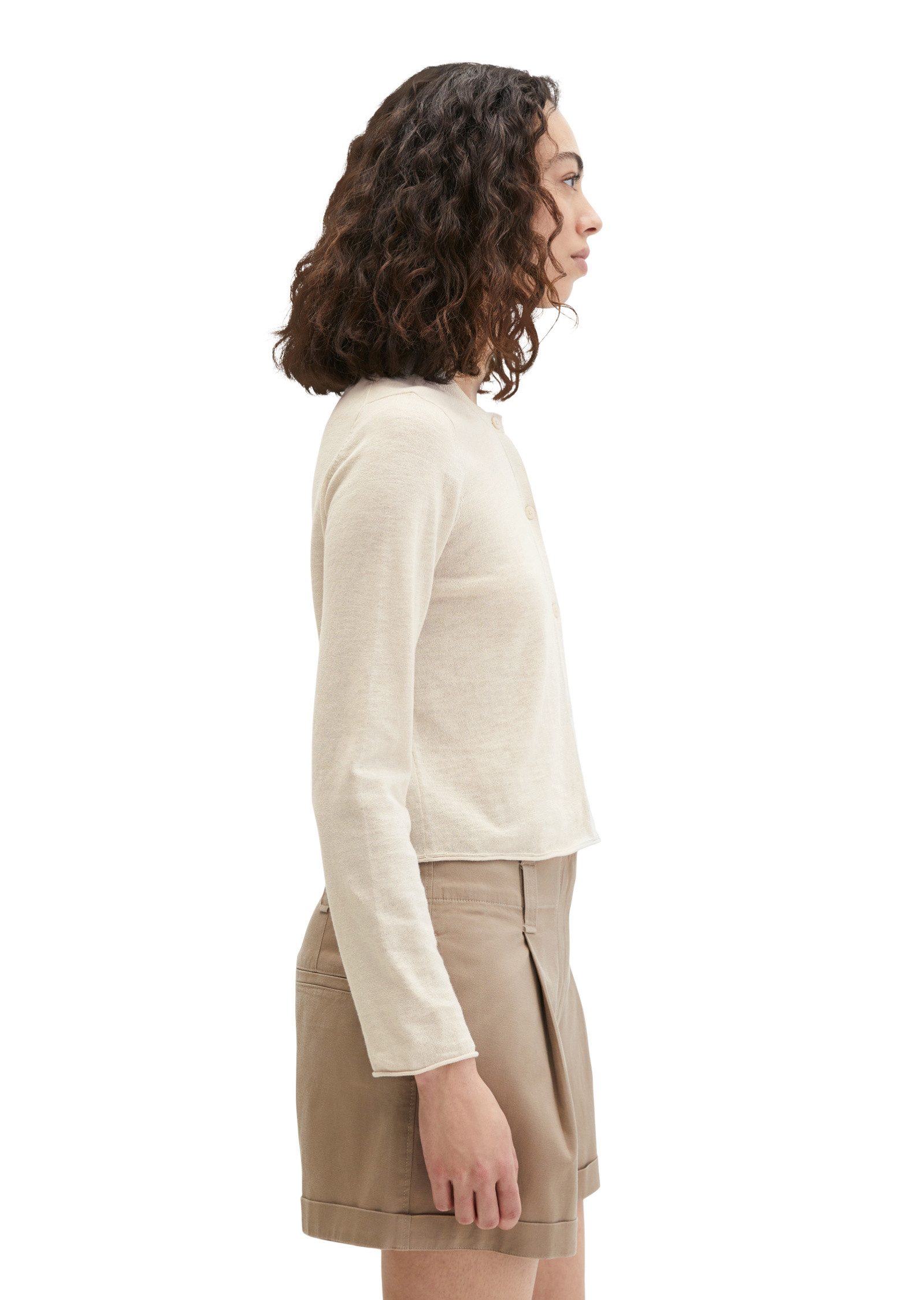 Marc O'Polo Cardigan aus Organic Cotton-Leinen-Mix