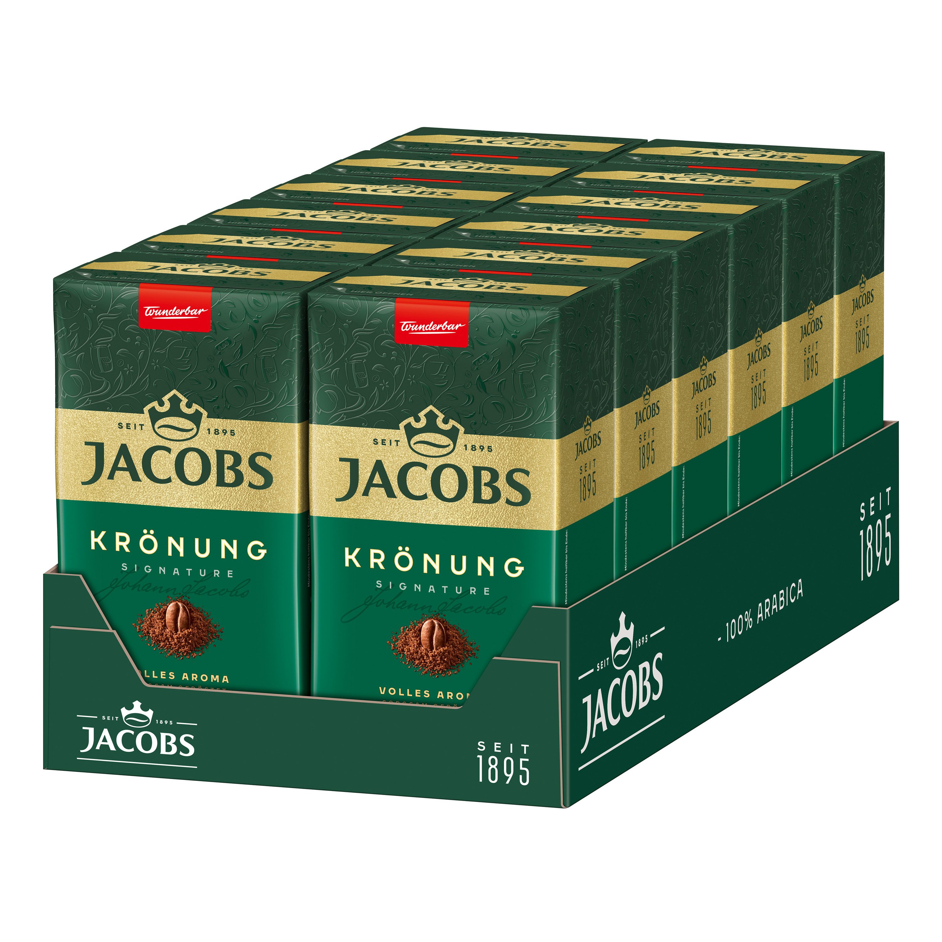JACOBS Kaffee Filterkaffee Krönung Röstkaffee klassich 12 x 500 g, 6000 g, (Packung, 12er pack)