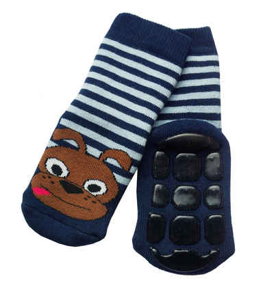 WERI SPEZIALS Strumpfhersteller GmbH ABS-Socken »Kinder ABS-Socken >>Charly der Hund<< aus Baumwolle« mit Frottee