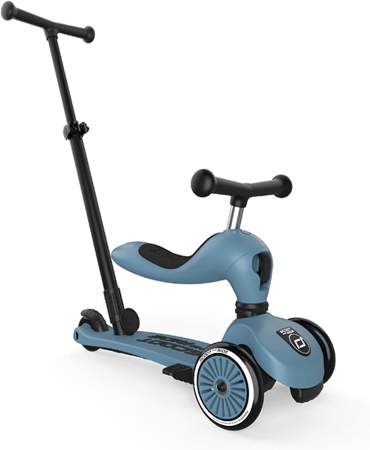 Scoot and Ride Трехколесный скутер Highwaykick 1 Push and Go Kinderroller mit Sitz 2in1 Laufrad