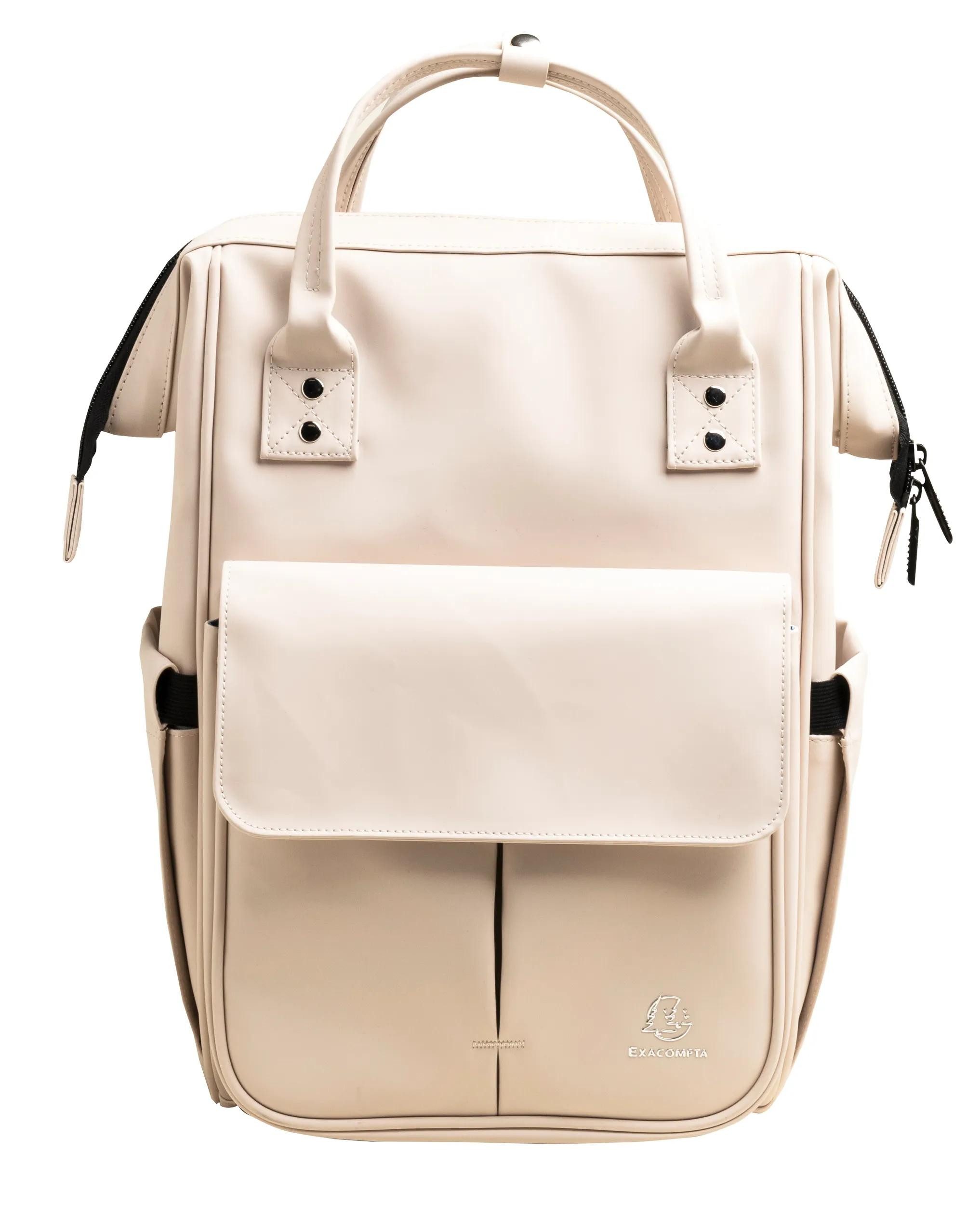 Cityrucksack Rucksack, 2 Tragegriffe, PU, 25x38x20 cm Exactive® - Beige 17532E