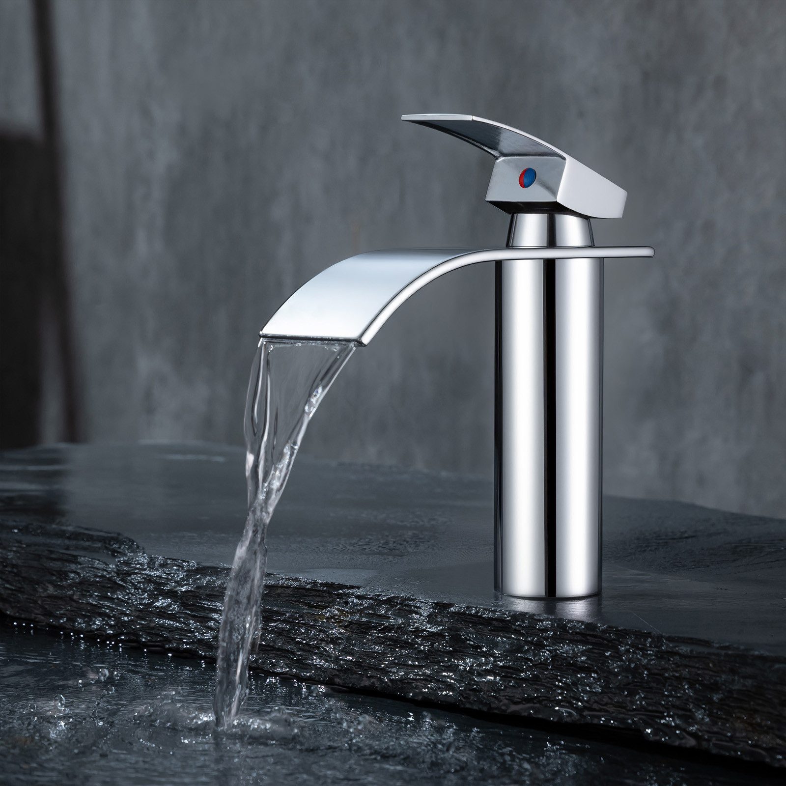 HOMELIVE Waschtischarmatur Wasserfall Wasserhahn Waschbeckenarmatur Einhand günstig online kaufen