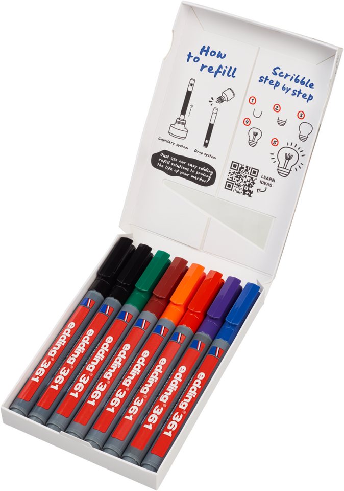 Thumbnail - edding Whiteboard Marker edding 361 Whiteboardmarker sortiert (8er Set)