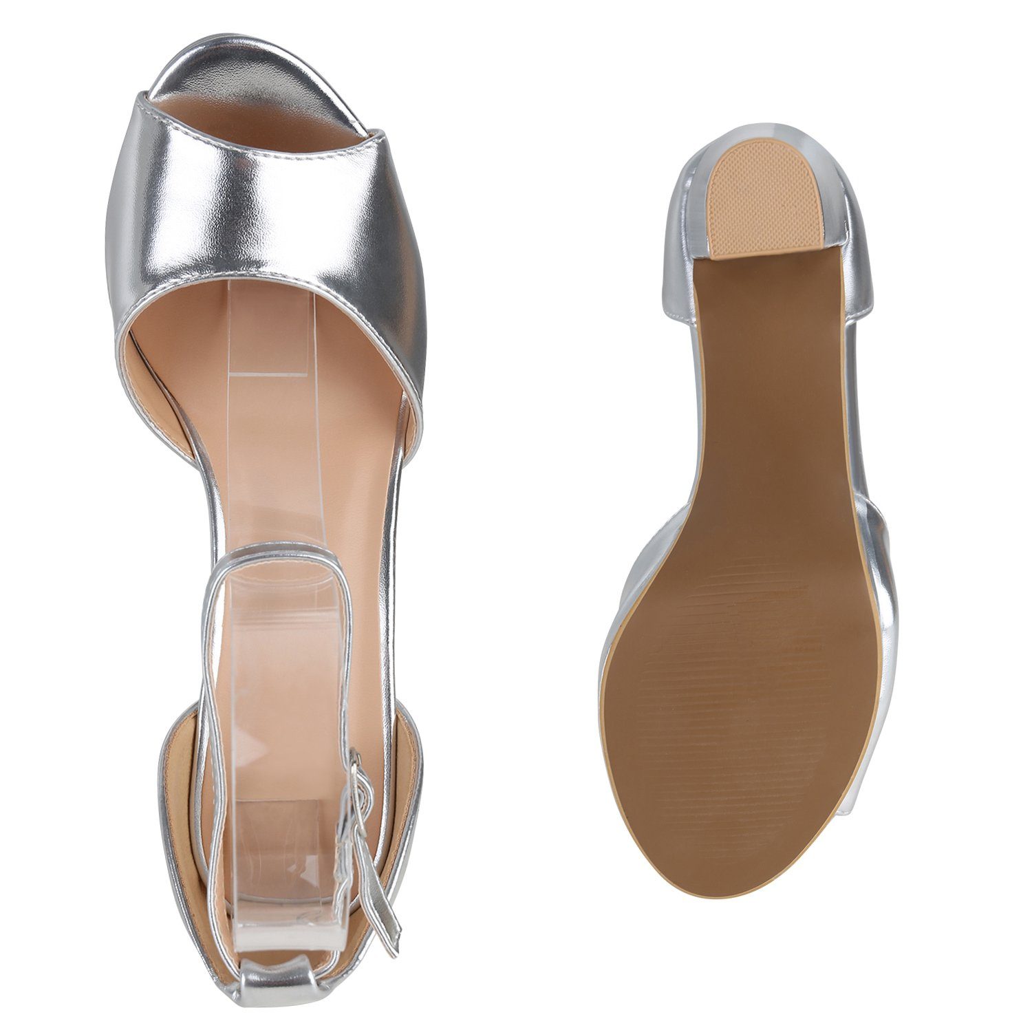 Schuhe Silber VAN Sandalette 840350 HILL