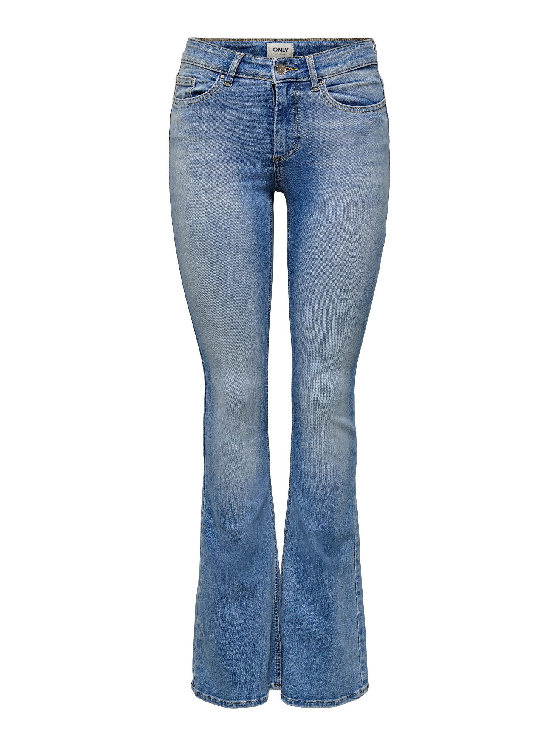 ONLY Regular-fit-Jeans Ausgestellt Gürtelschlaufen | Straight-Fit Jeans
