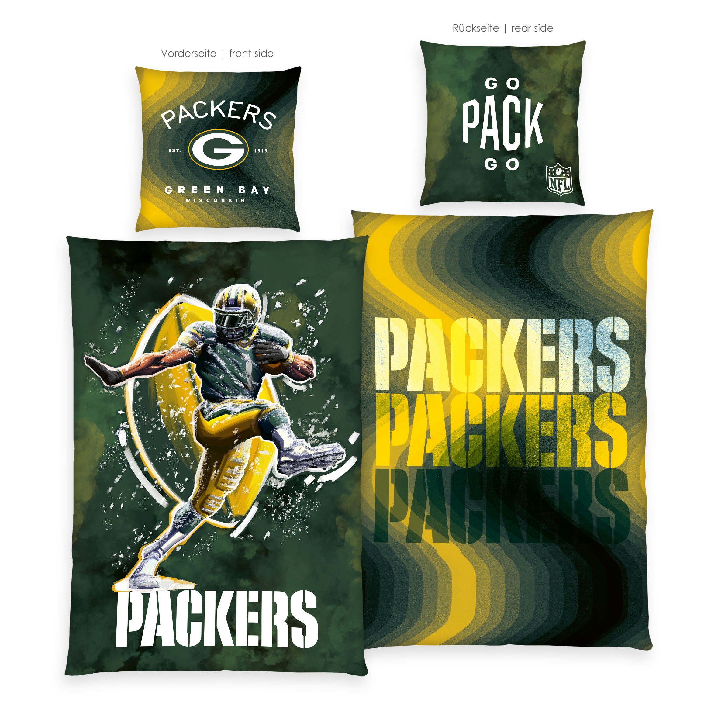 NFL Bettwäsche NFL Packers, Renforcé, 2 günstig online kaufen