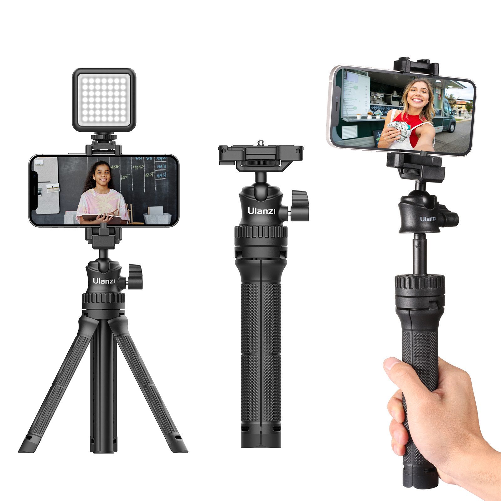 ULANZI MT-34 Multifunktionales ausziehbares Stativ für Phone-DSLR-Kamera Kamerastativ