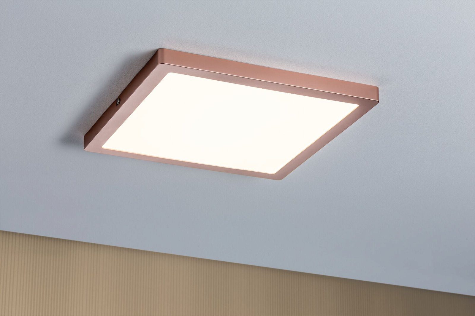 Paulmann LED Panel Atria eckig 300x300mm 24W 1450lm 2700K Rosegold 230V  Kunststoff, LED fest integriert, Warmweiß, Deckenleuchte mit integriertem  LED-Leuchtmittel