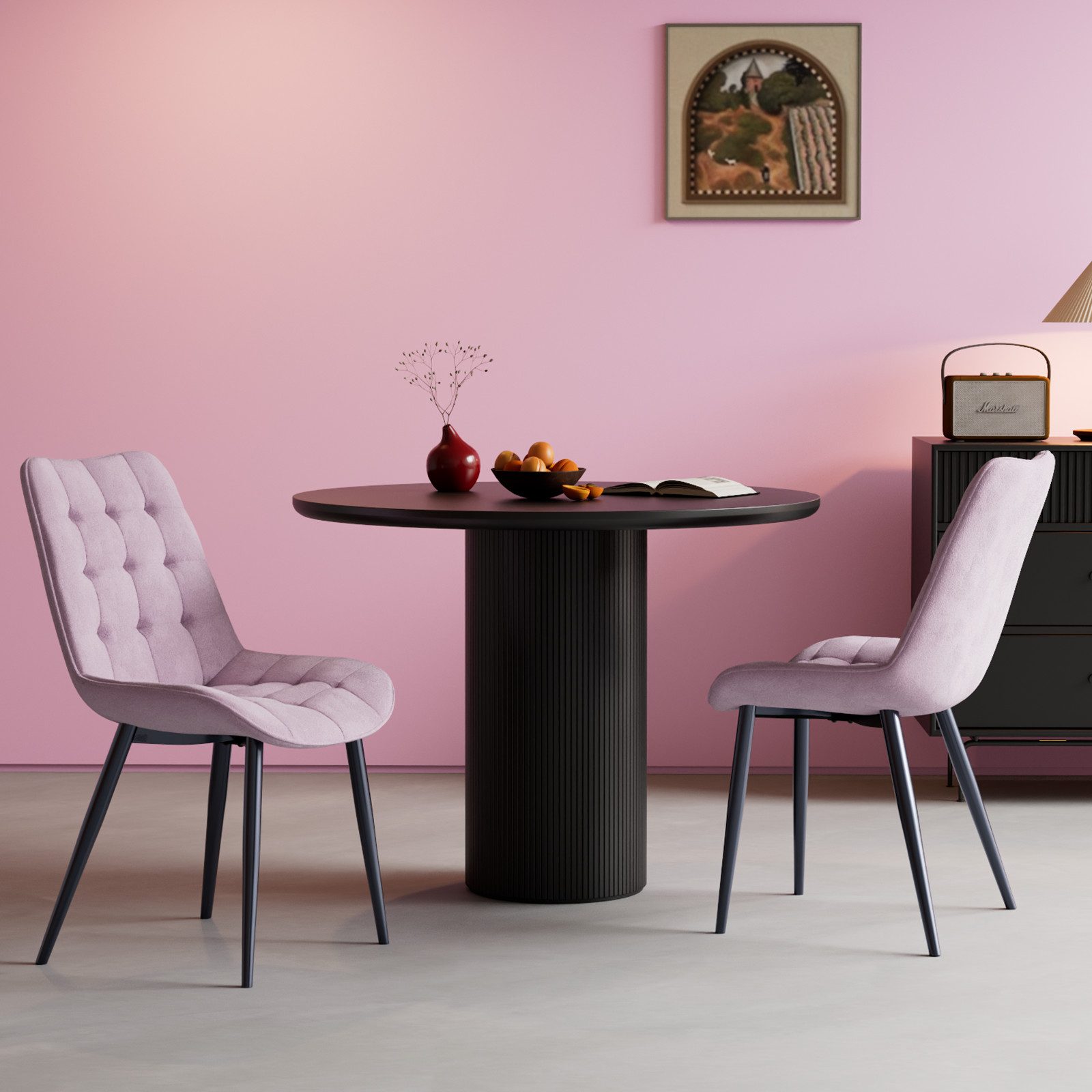 HOMAVO Esszimmerstuhl YZ2 STUHL-SET 2 Stück in Samt oder Webstoff (2Set) günstig online kaufen