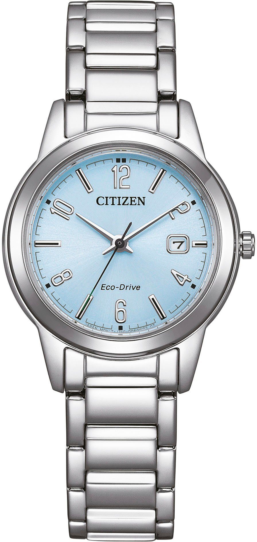 Citizen Solaruhr FE1241-71L, Armbanduhr, Damenuhr, Edelstahlarmband, Datum