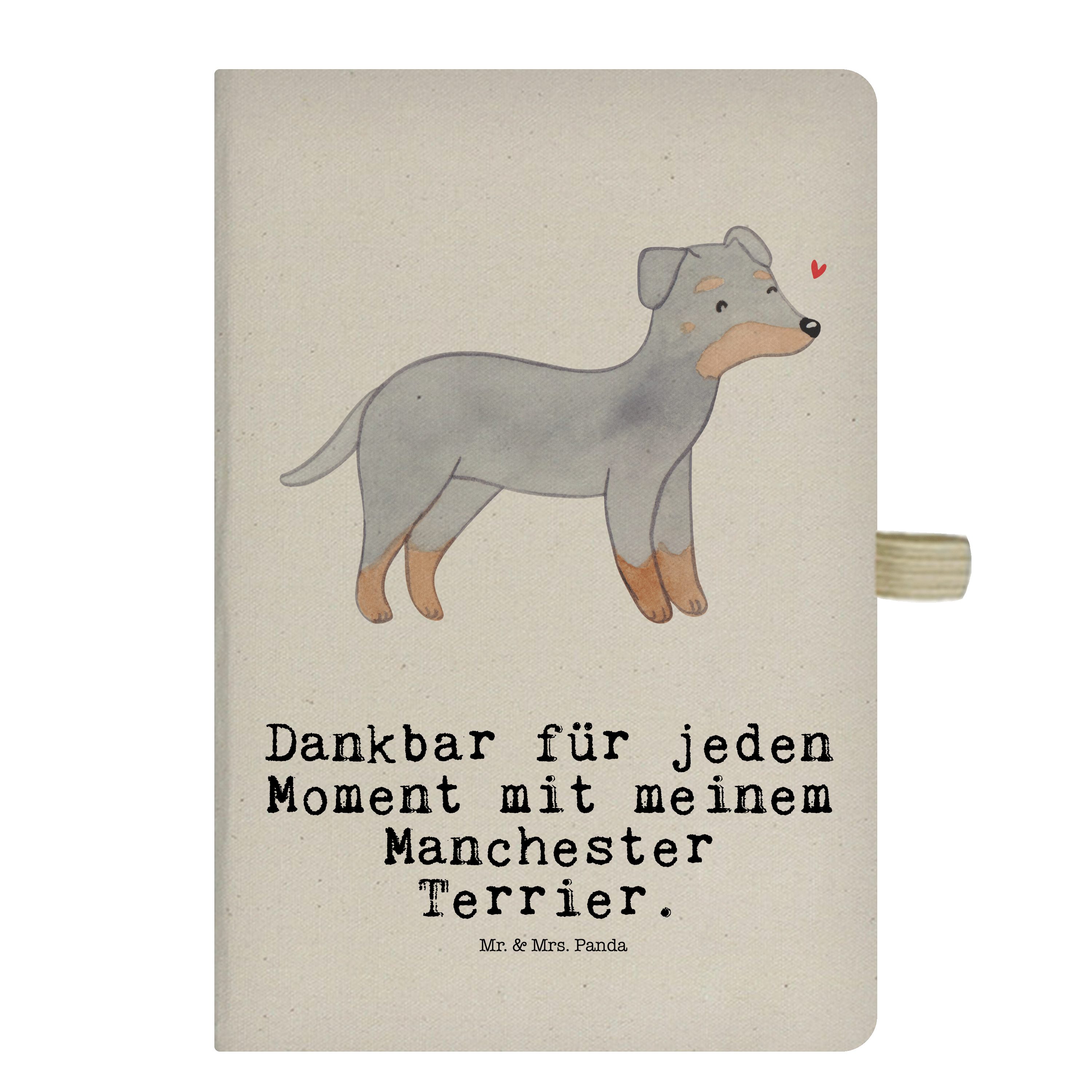 Mr. & Mrs. Panda Notizbuch Manchester Terrier Moment - Transparent - Geschenk, Notizen, Hund, Ad Mr. & Mrs. Panda