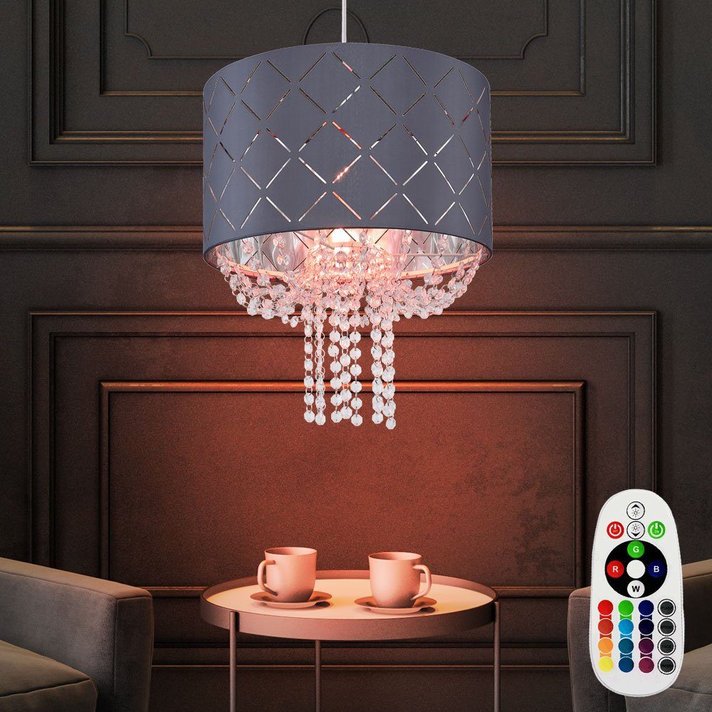 etc-shop LED Farbwechsel, inklusive, Deckenlampe hängend Leuchtmittel Pendelleuchte Wohnzimmer mit Hängeleuchte Warmweiß, Pendelleuchte