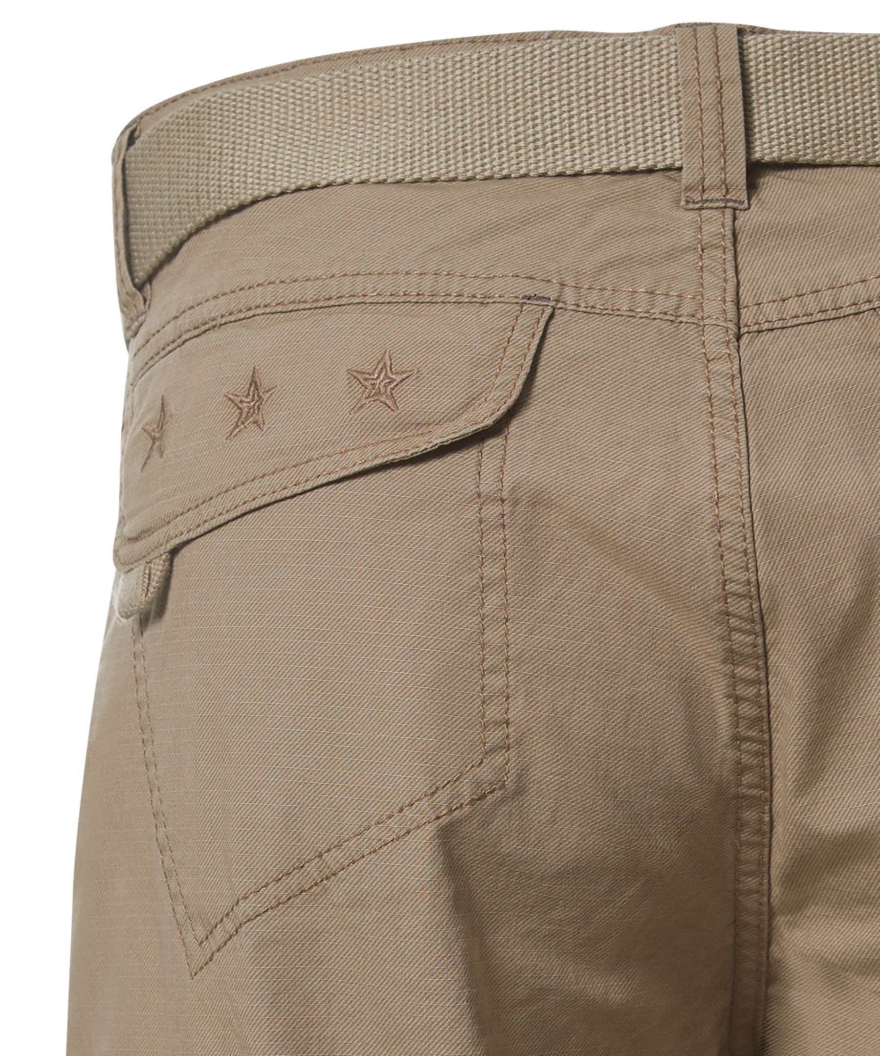 TIMEZONE Cargoshorts Loose Fit Cargo Gürtel Zip-Fly Beintaschen für Herren (1-tlg) Baumwolle Loose Fit 3-4 Ärmel Einfarbig atmungsaktiv