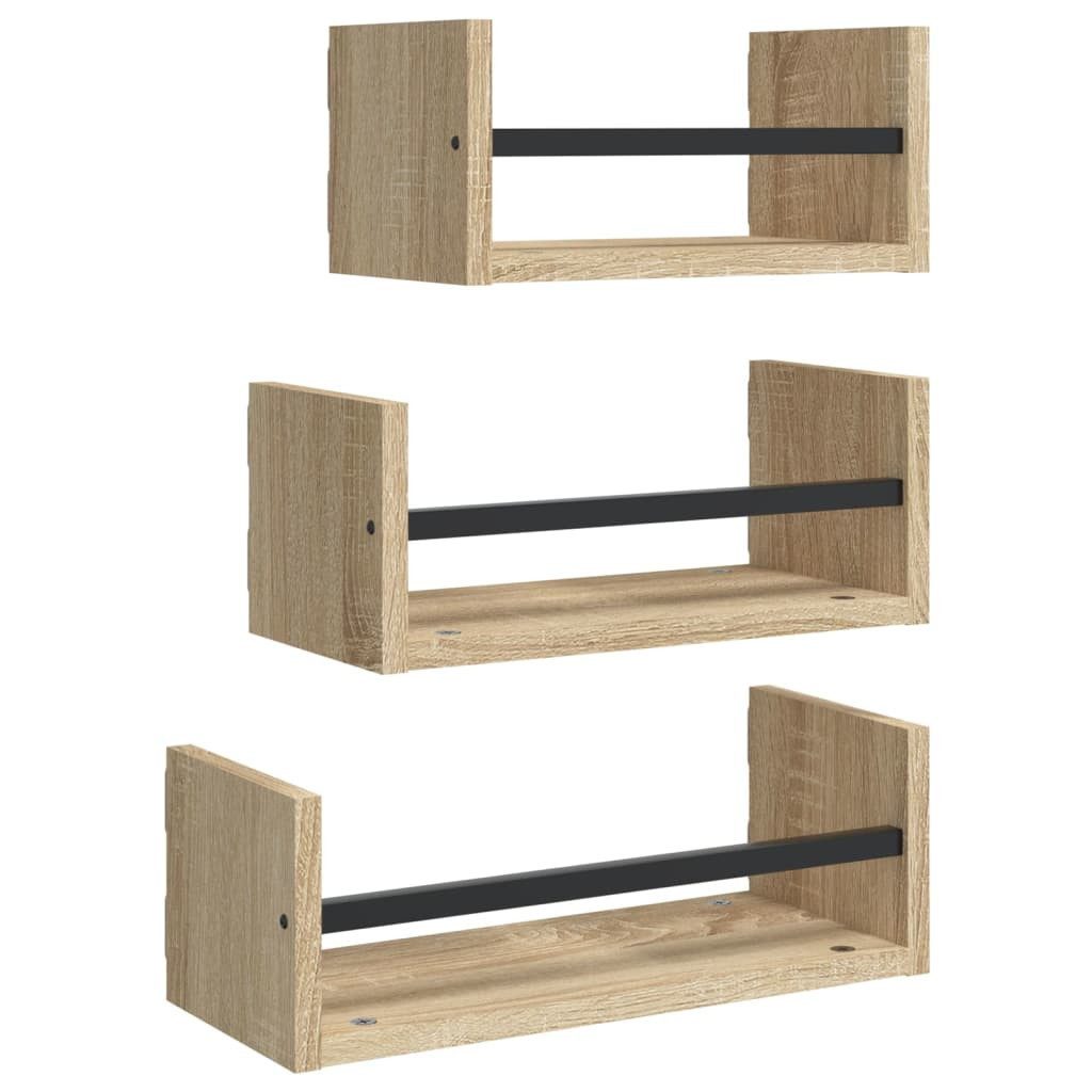 vidaXL Regal 3-tlg. Wandregal-Set mit Stangen günstig online kaufen