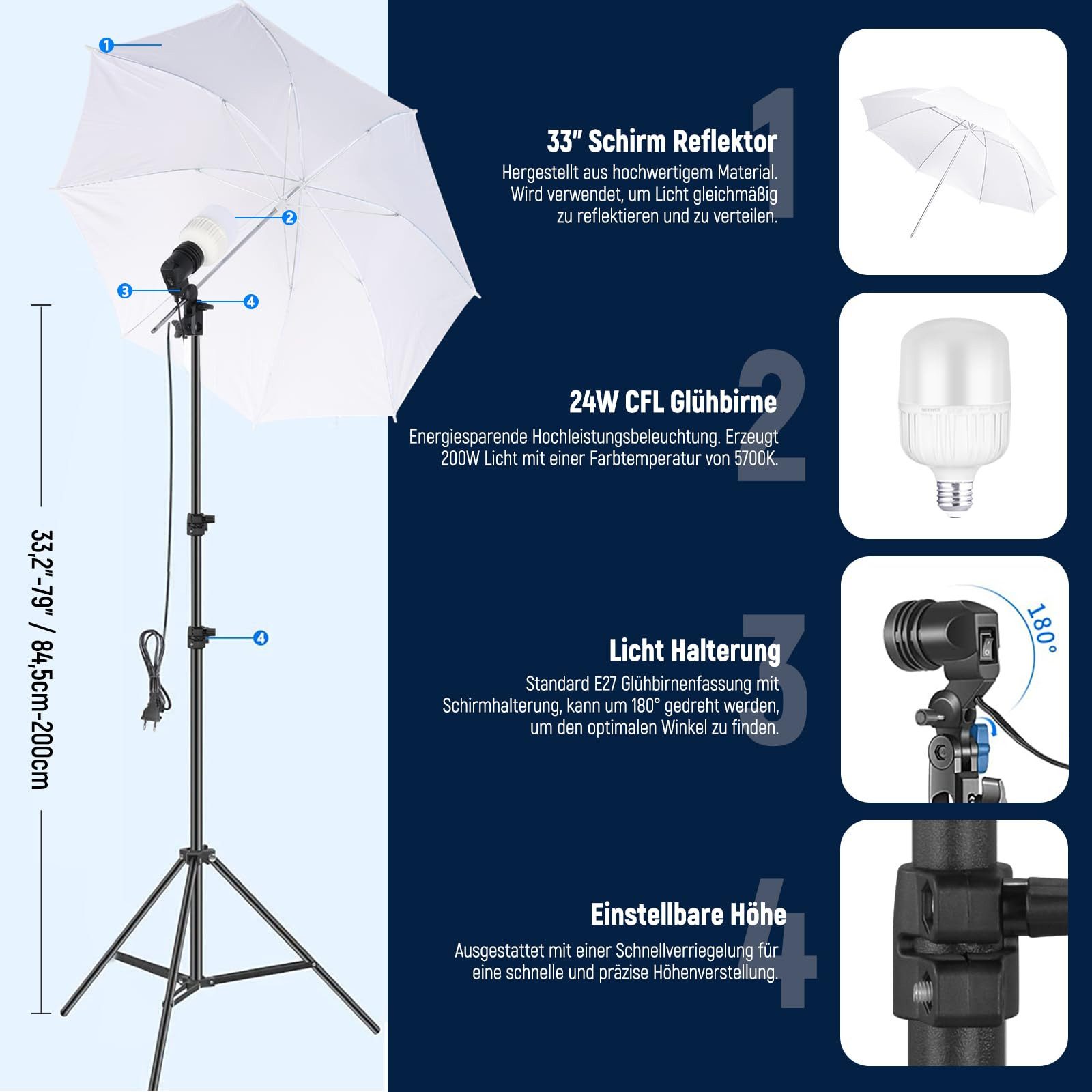 Neewer Fotostudio-Box NK102 Fotostudio-Set 8,5x10ft, 800W LED, Green Screen, für Fotografie – Bild 5 von 5