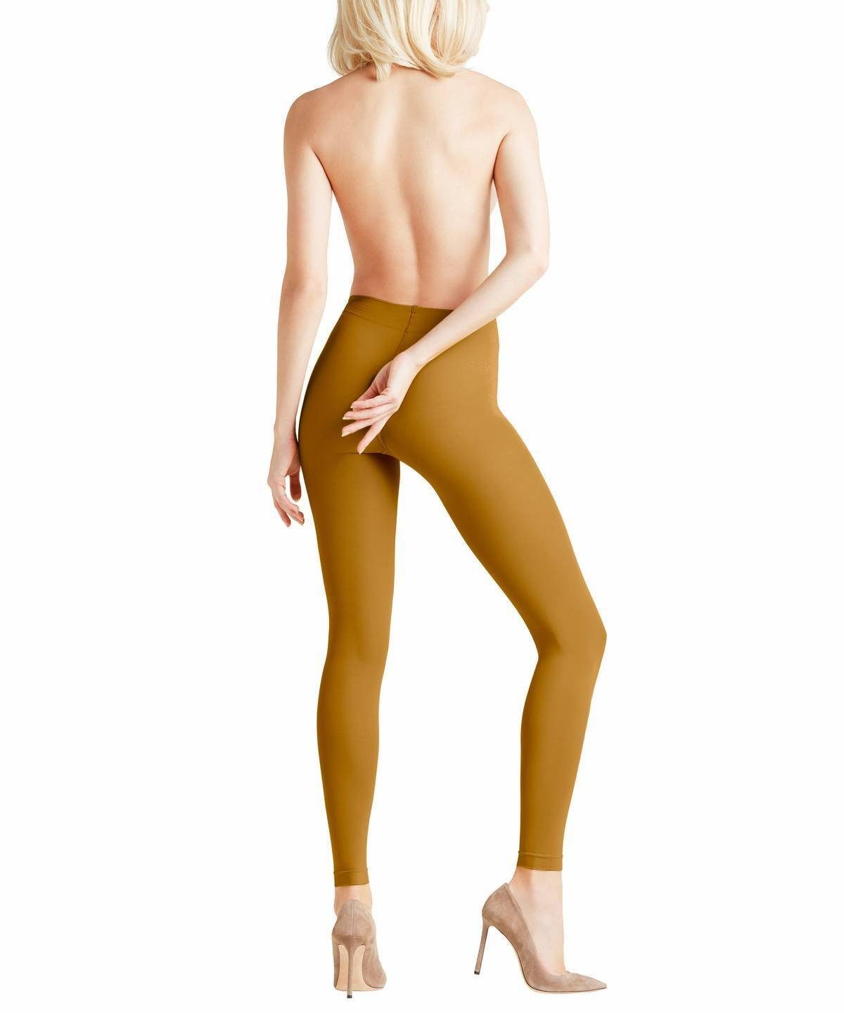 50, FALKE Damen Pure Matt (1227) - Marigold 50 matt, Leggins Leggings transparent