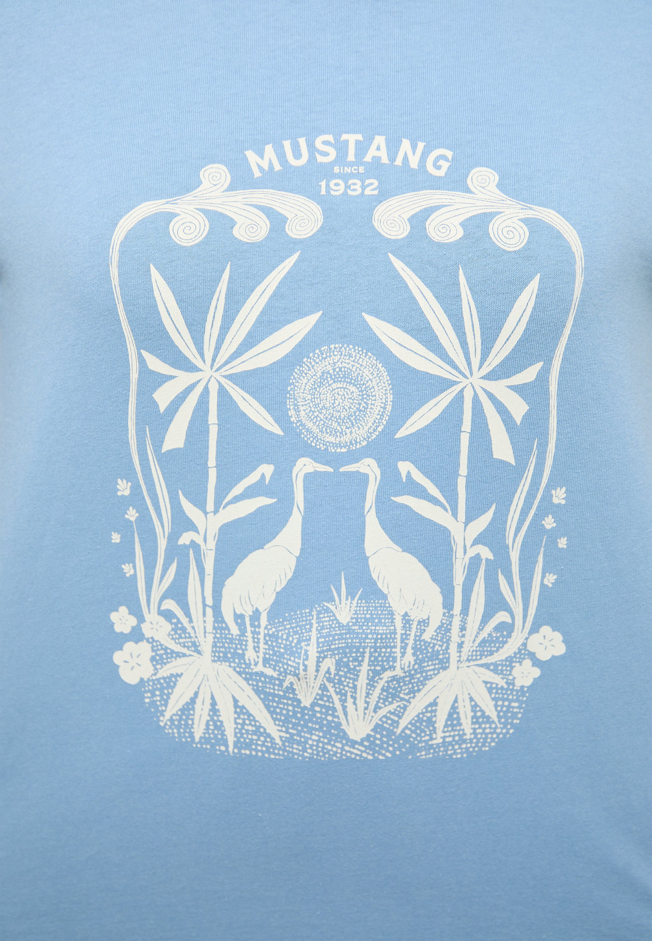 MUSTANG T-Shirt Style Alina mittelblau C Print