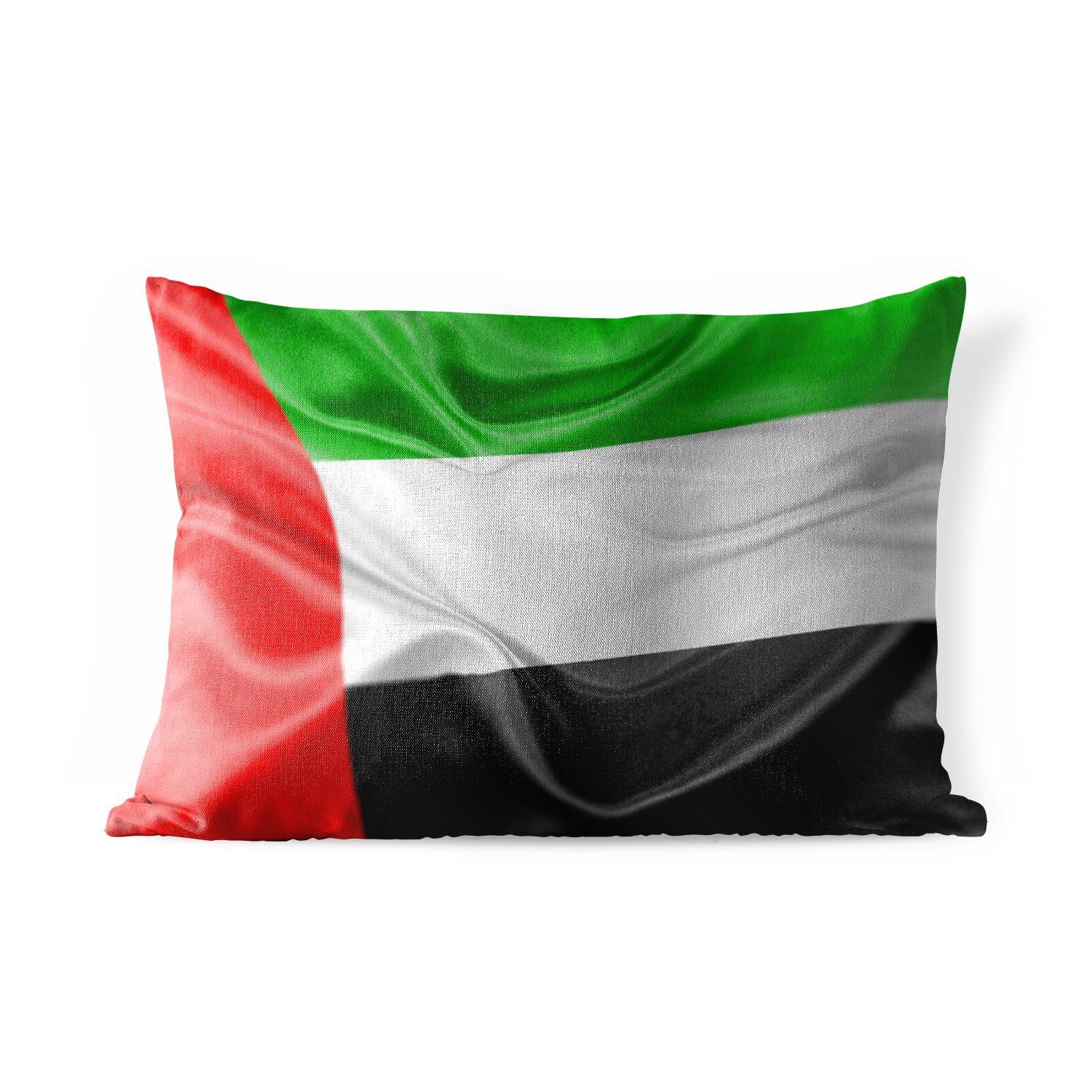MuchoWow Dekokissen Die Flagge der Vereinigten Arabischen Emirate, Outdoor-Dekorationskissen, Polyester, Dekokissenbezug, Kissenhülle