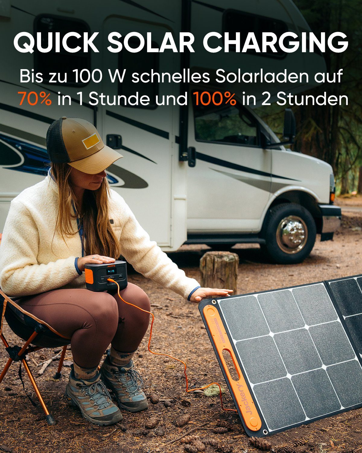 Total 99Wh LiFePO4, 128W 100W, Plus Jackery Explorer Stromgenerator 100 tragbare PD3.0 Powerstation