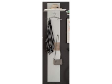 möbelando Garderoben-Set Lyndy, (4-St), Moderne Garderobe aus Spanplatte in Weiß, Absetzungen in San Remo Nachbildung bestehend aus 1x Garderobenschrank, 1x Schuhschrank, 1x Garderobenpaneel und 1 Spiegel. Stellmaß ca. Breite 230 cm, Höhe 197 cm, Tiefe 38 cm