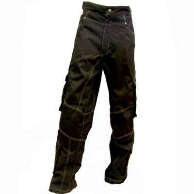 IXS Motorradhose IXS Lobo Textilhose schwarz mit Knieprotektoren Cargo-Stil